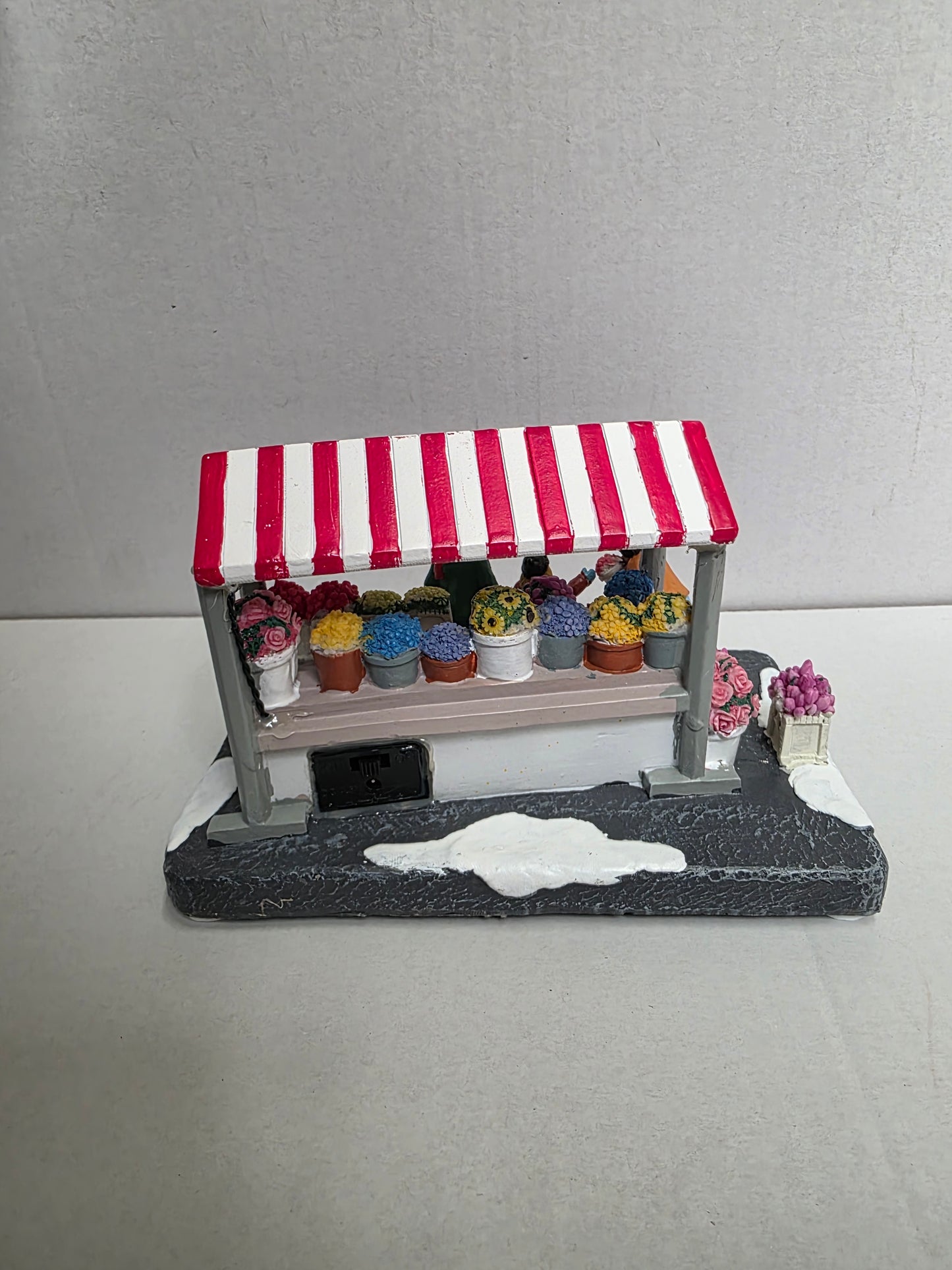 Flower Market Stall L E D Polyresin 19cm