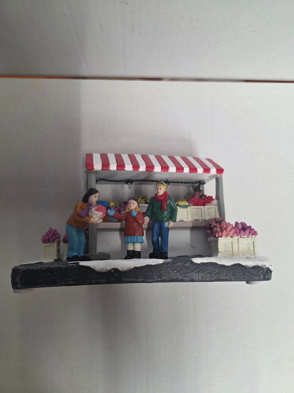 Flower Market Stall L E D Polyresin 19cm