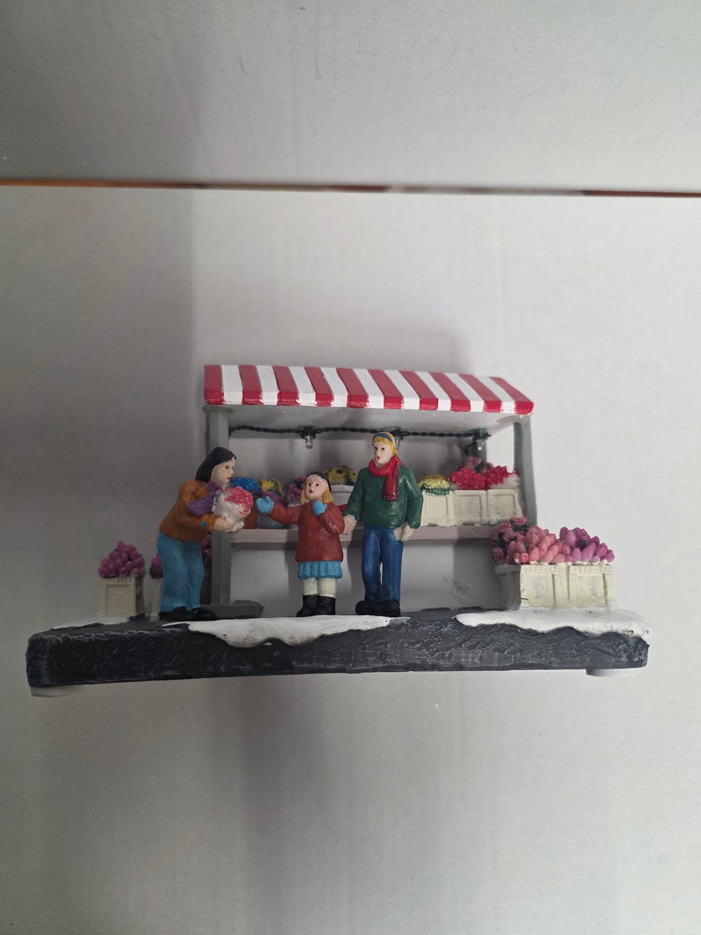 Flower Market Stall L E D Polyresin 19cm