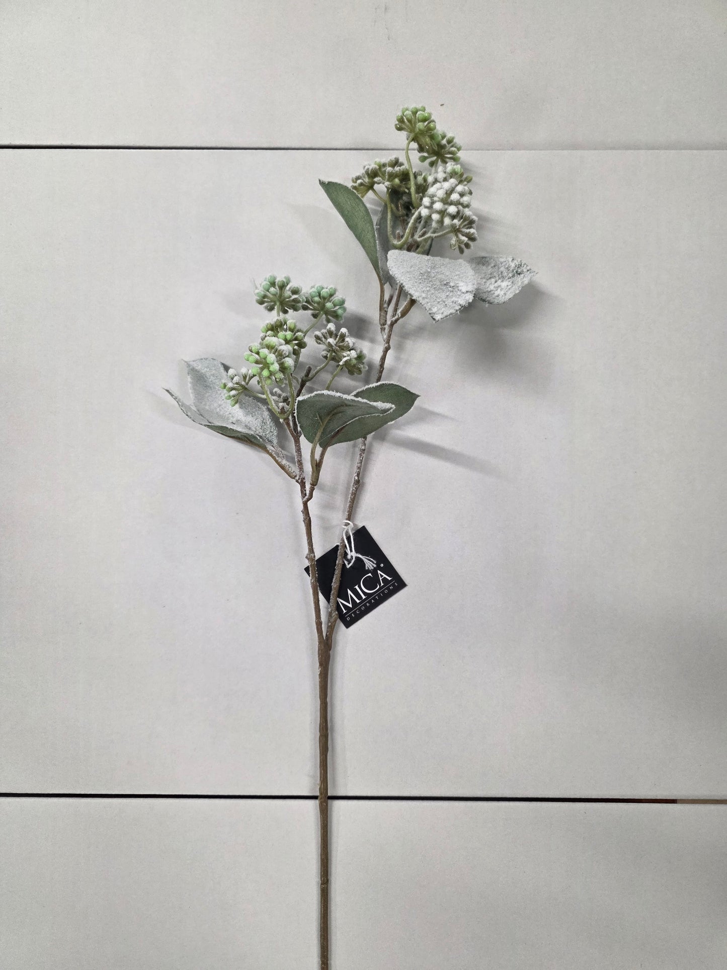 Cornus Branch Green Frosted 71cm