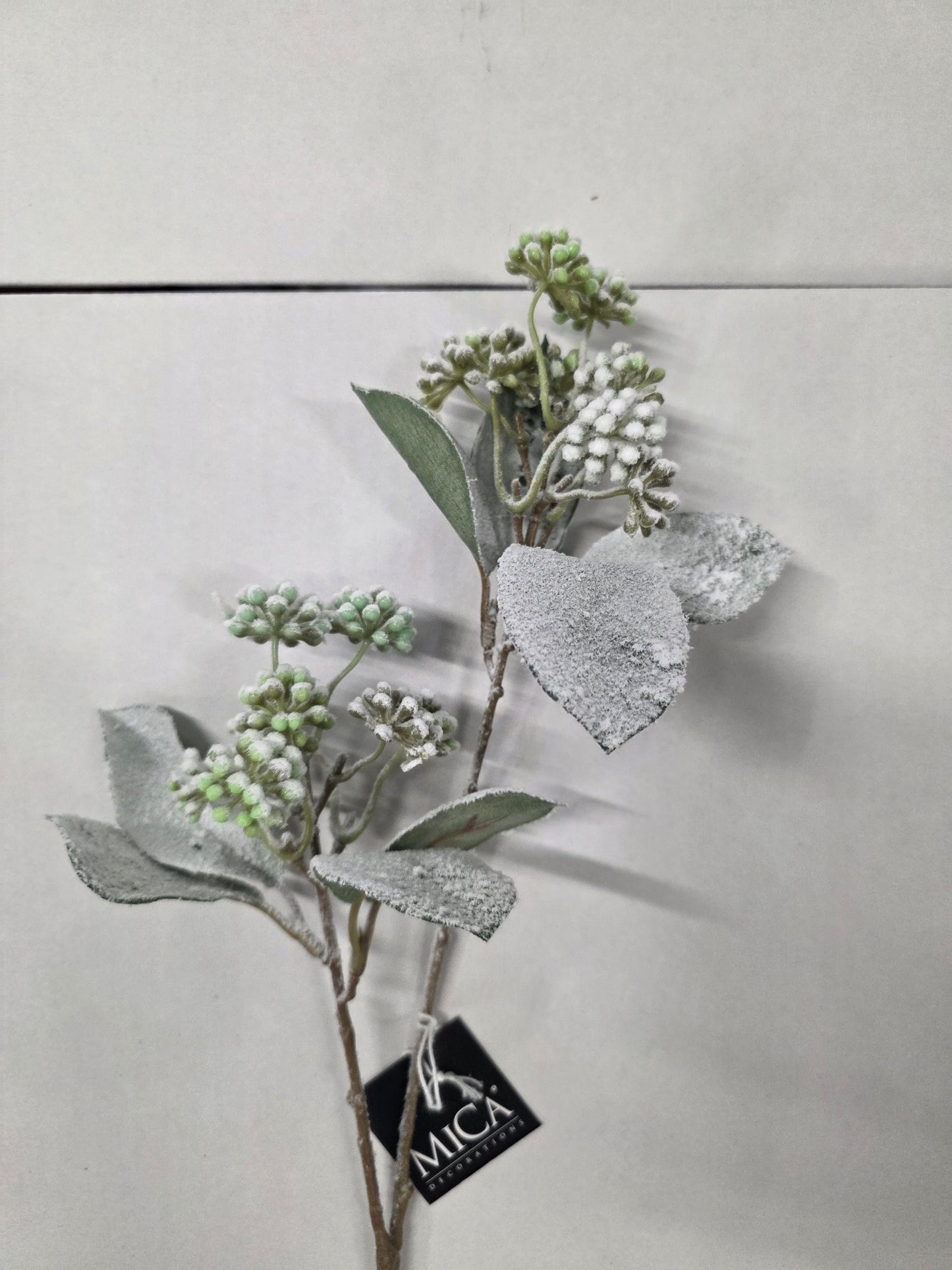 Cornus Branch Green Frosted 71cm