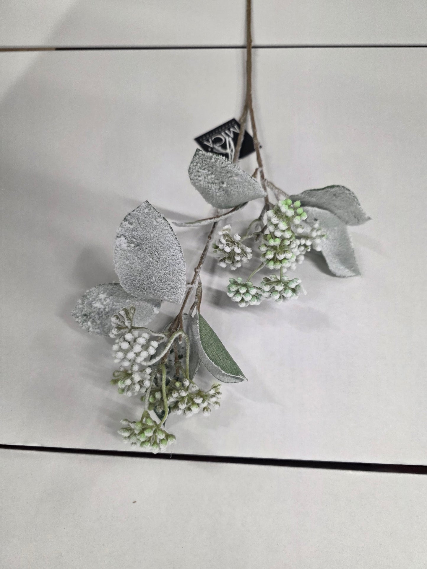 Cornus Branch Green Frosted 71cm