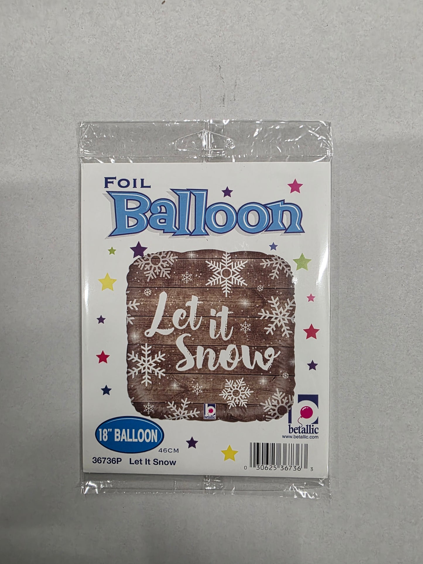 Balloon 18 Inch Let It Snow  (PACK OF 3)