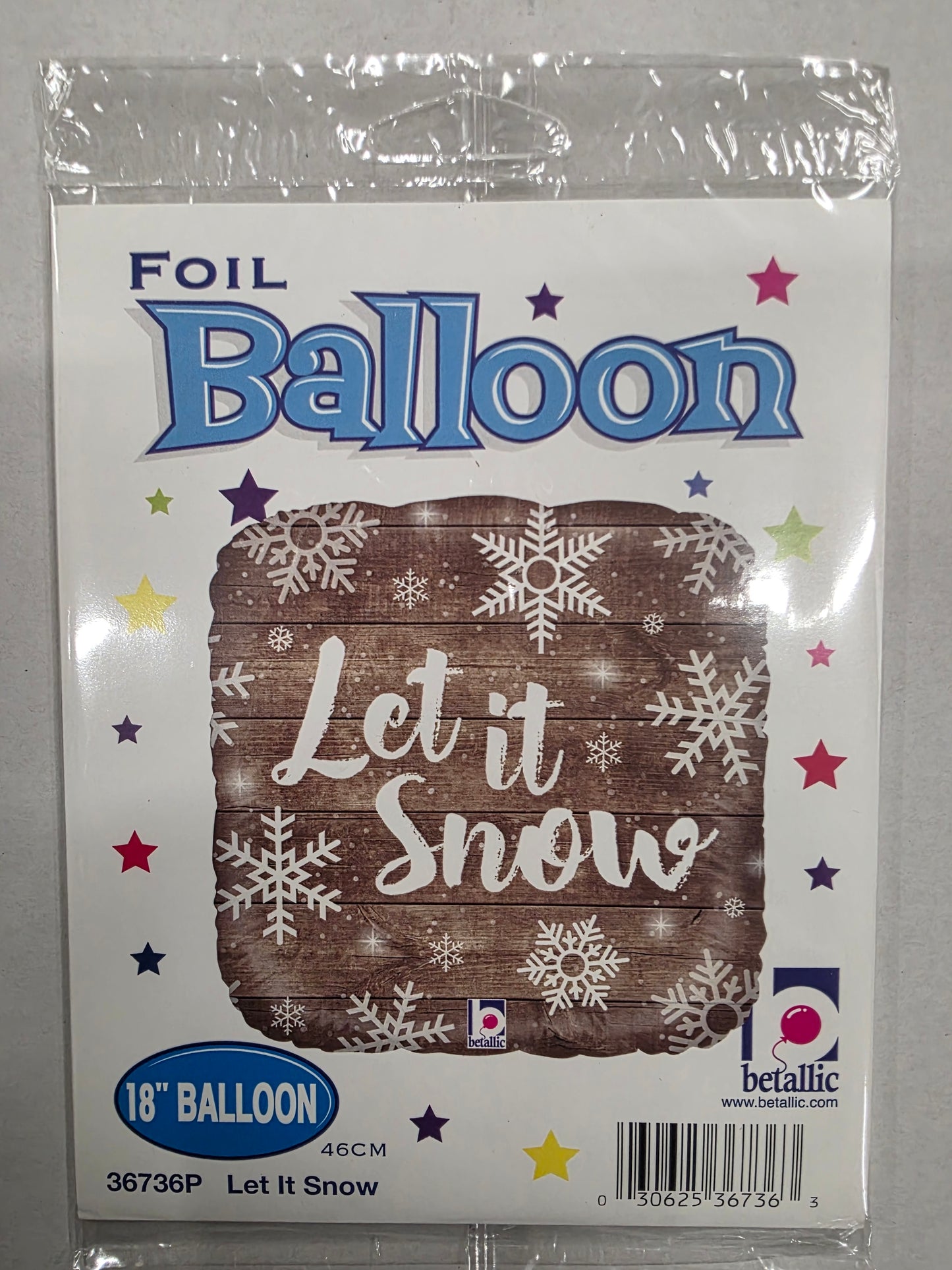 Balloon 18 Inch Let It Snow  (PACK OF 3)
