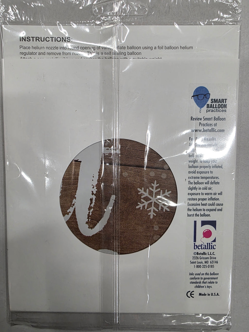 Balloon 18 Inch Let It Snow  (PACK OF 3)