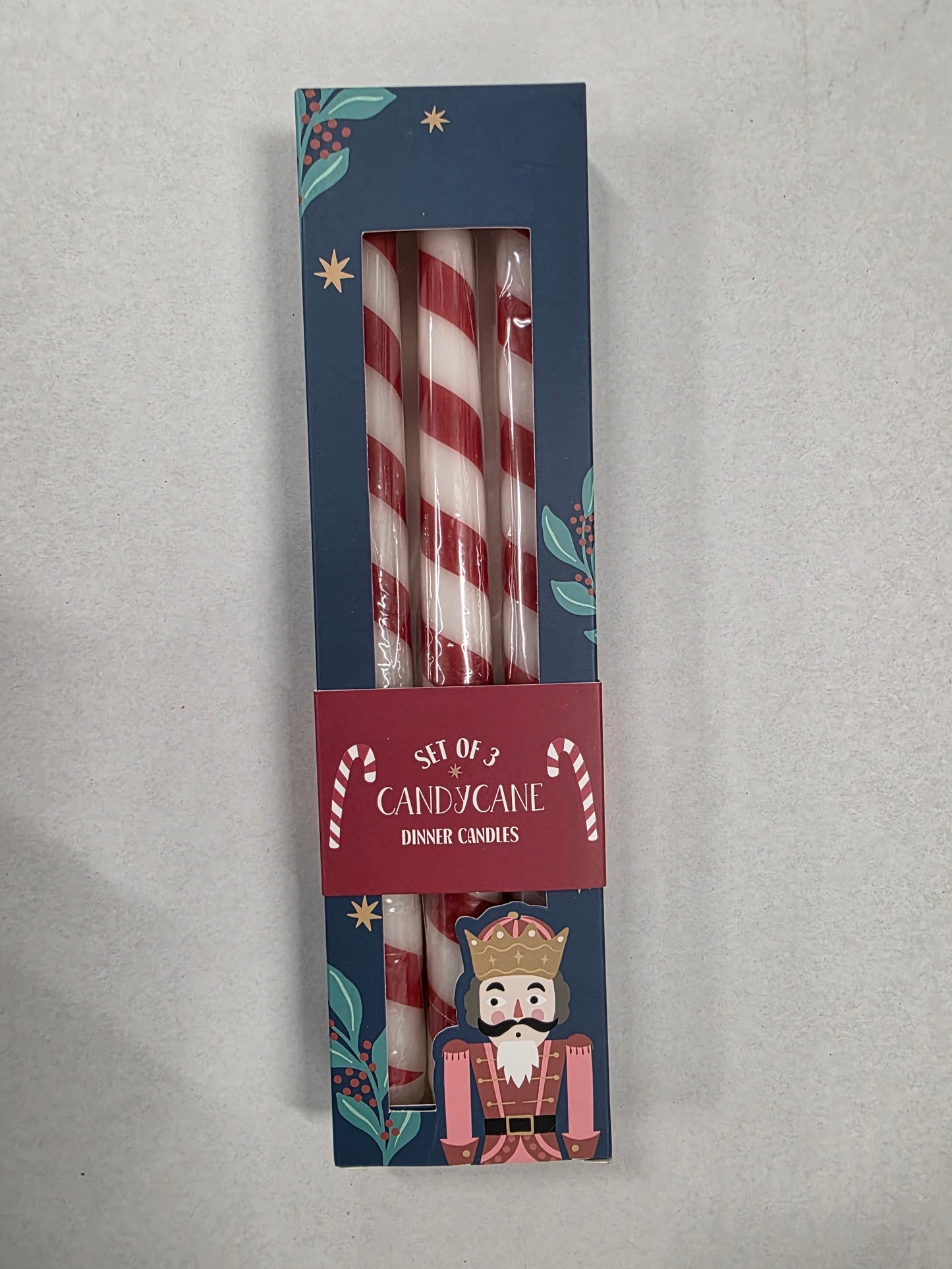 Candle Candy Cane Set Of 3