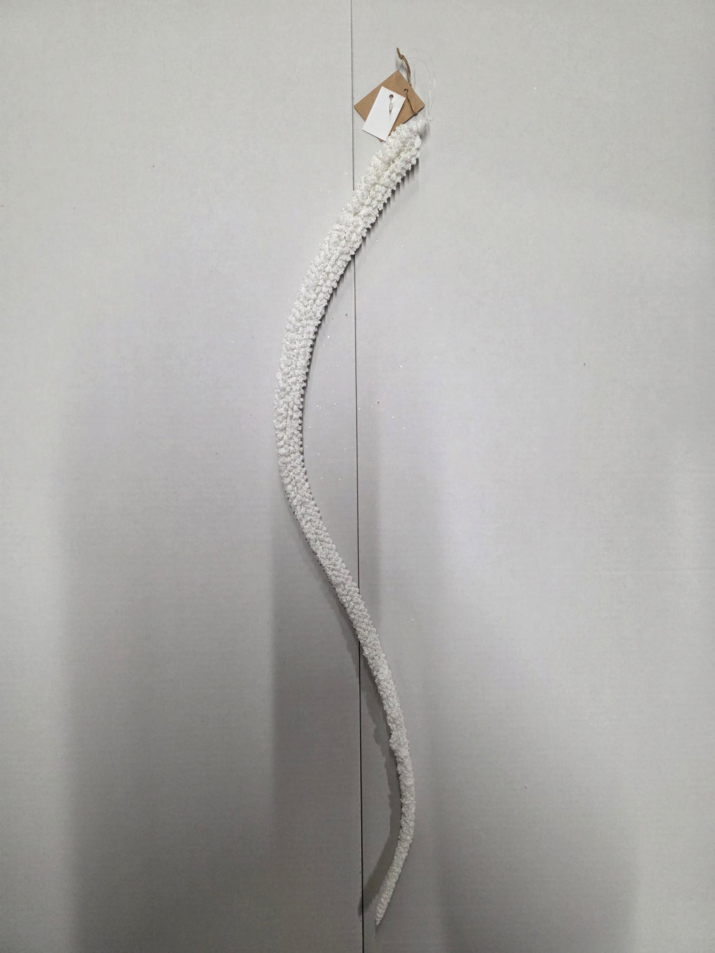 Hanger Icicle Glitter White 80cm