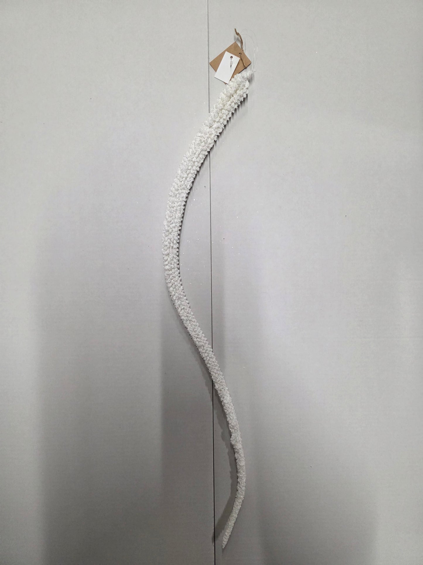 Hanger Icicle Glitter White 80cm