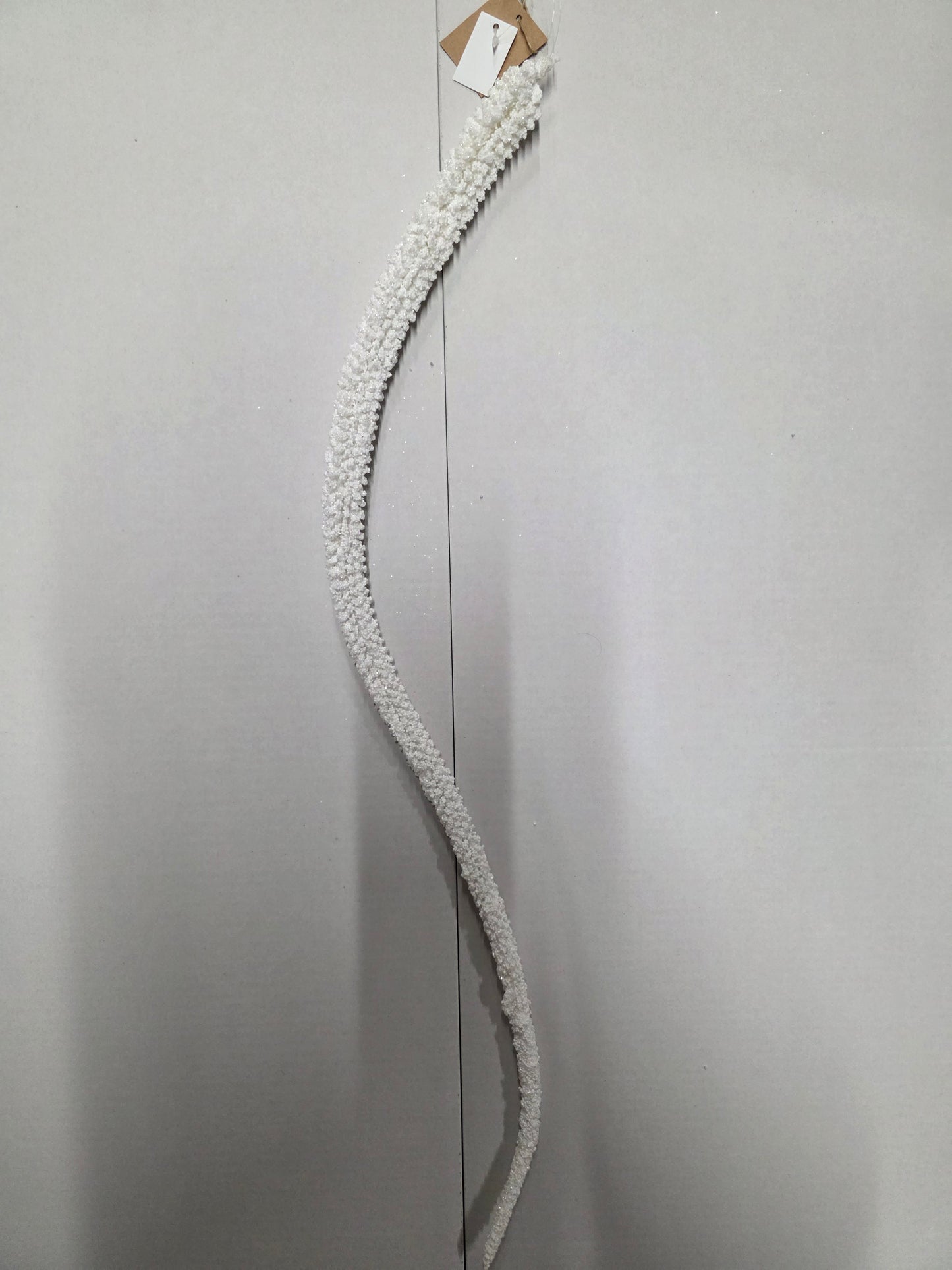 Hanger Icicle Glitter White 80cm