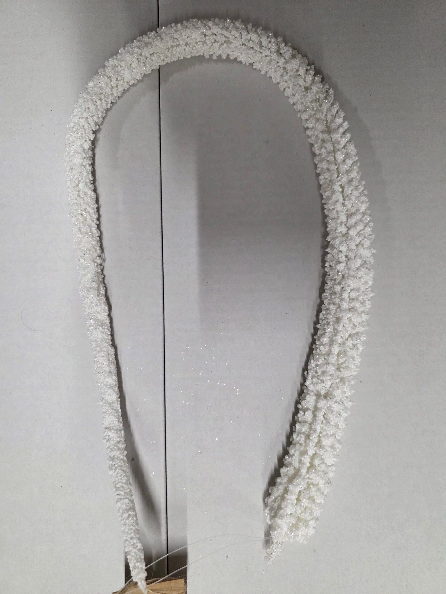 Hanger Icicle Glitter White 80cm