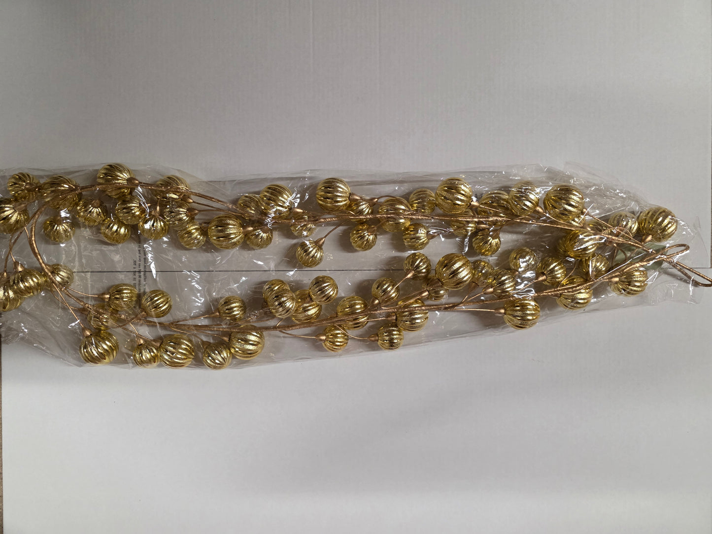 Garland Bauble Gold 180cm