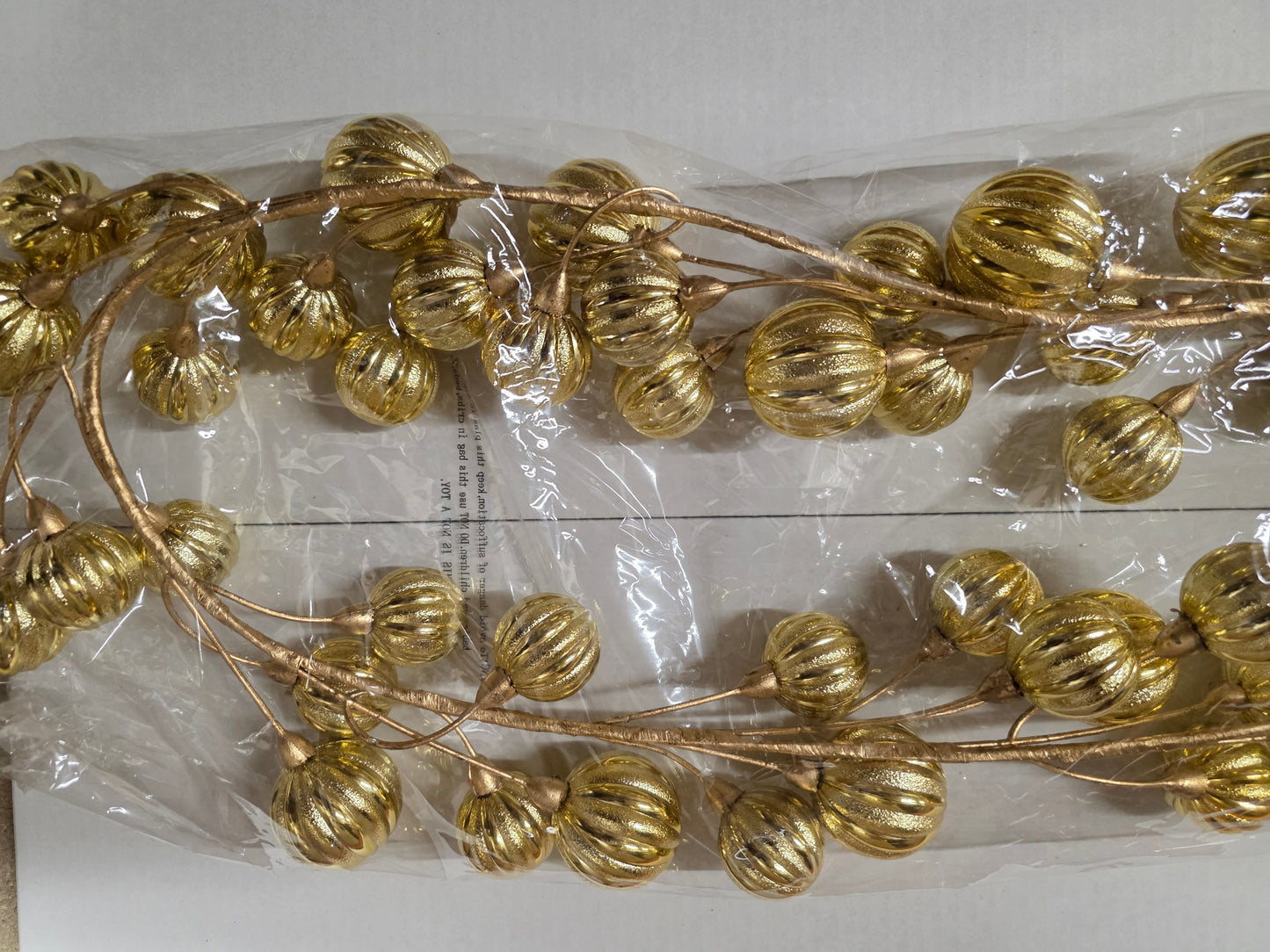 Garland Bauble Gold 180cm