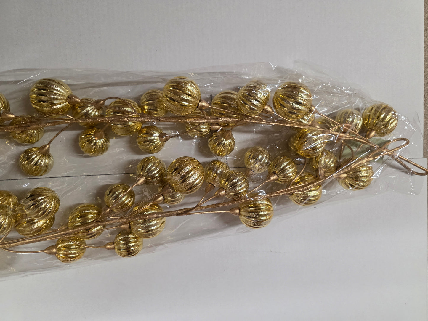 Garland Bauble Gold 180cm