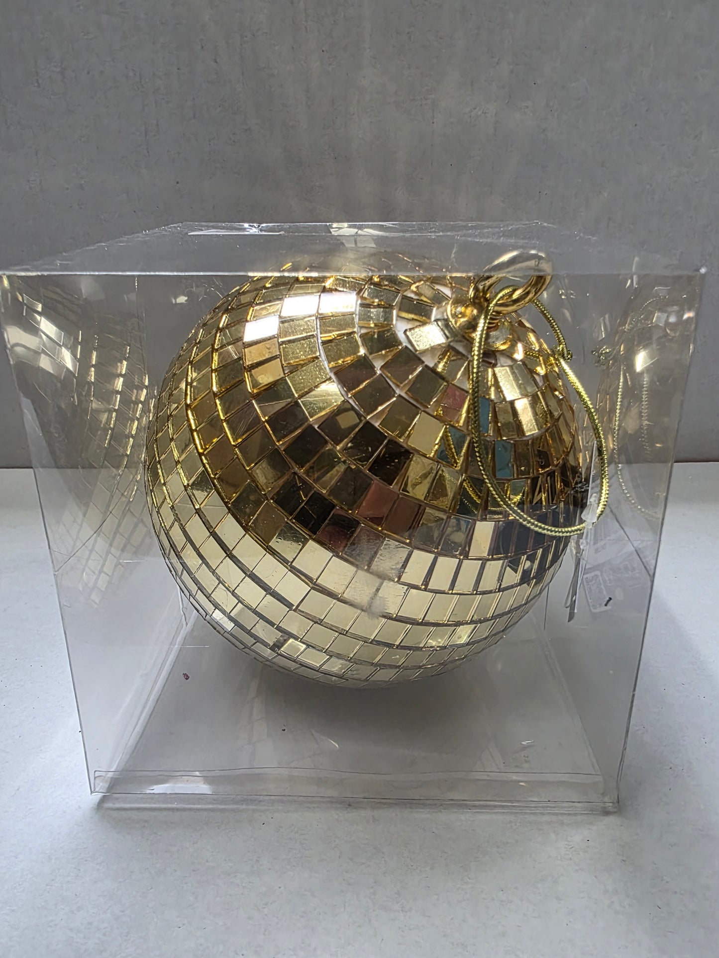 Bauble Mirror Ball Gold 15cm