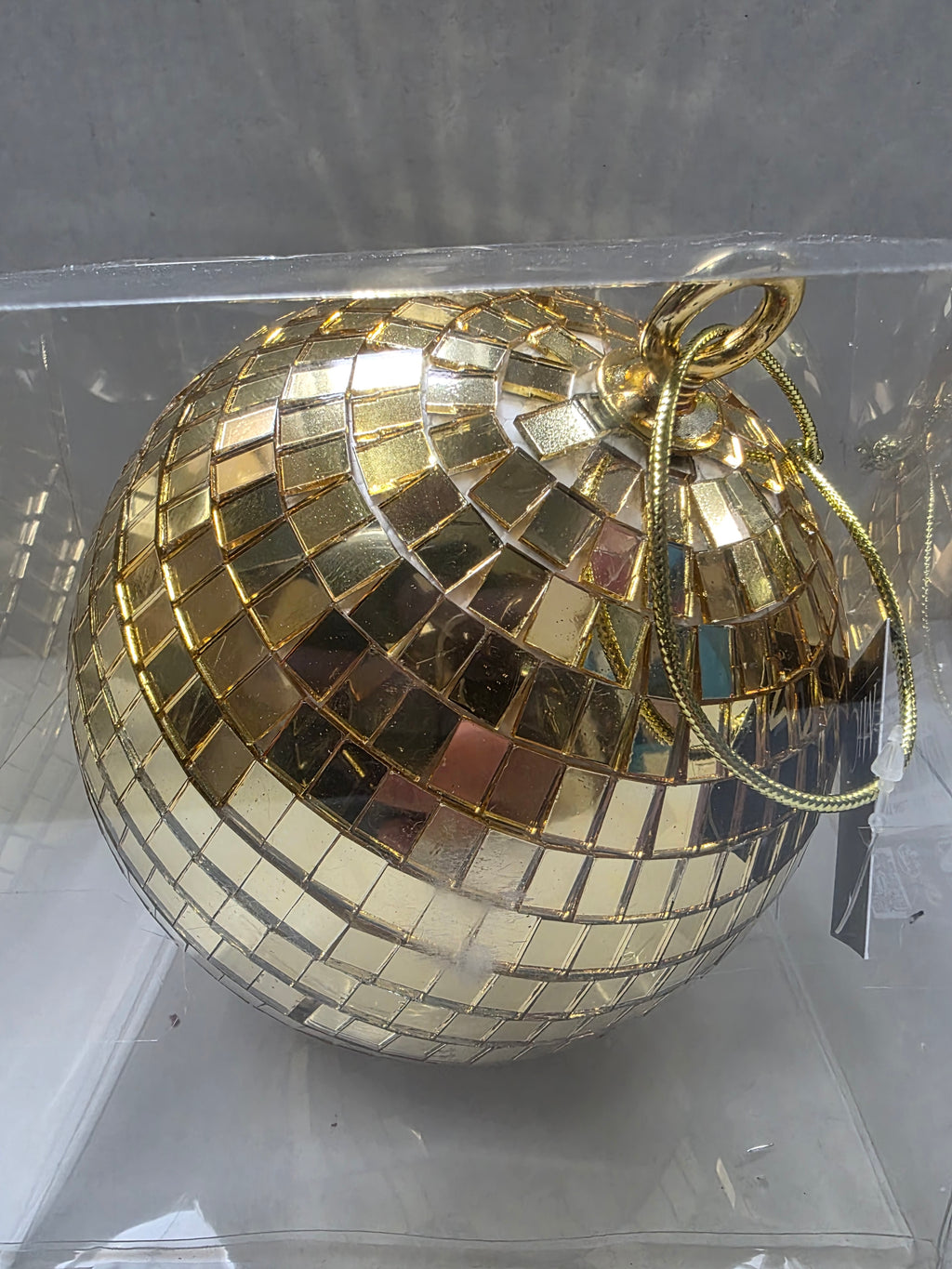 Bauble Mirror Ball Gold 15cm
