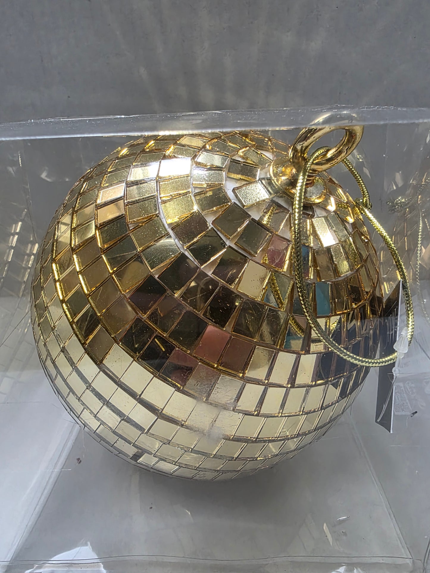 Bauble Mirror Ball Gold 15cm