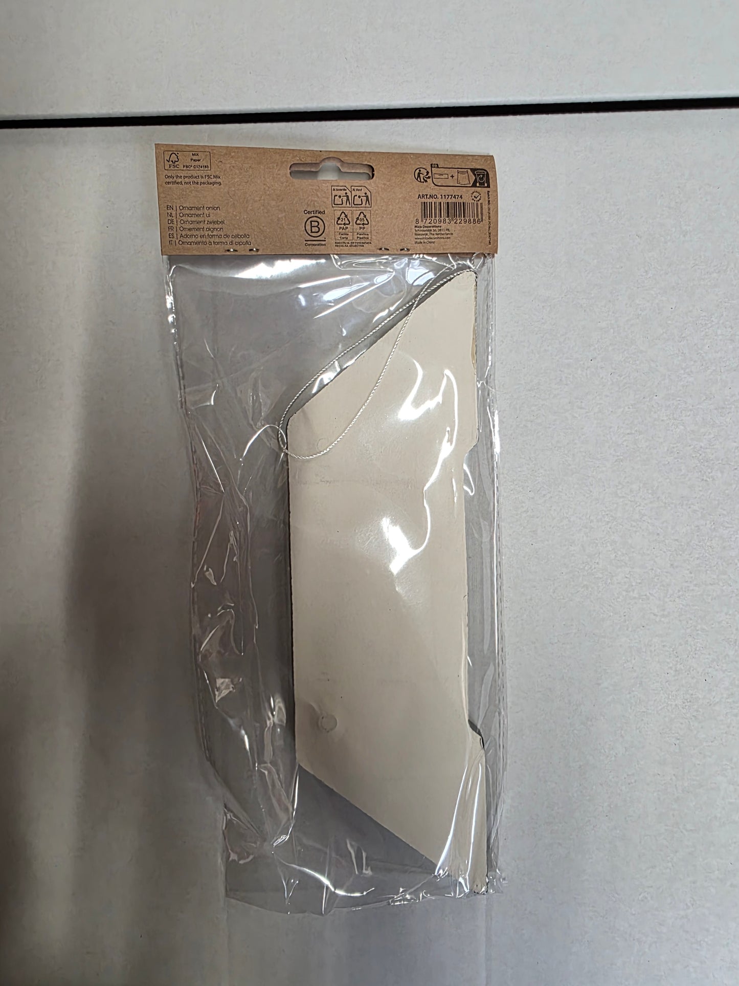 Hanging Onion Drop Black 3 Ass 25x20cm