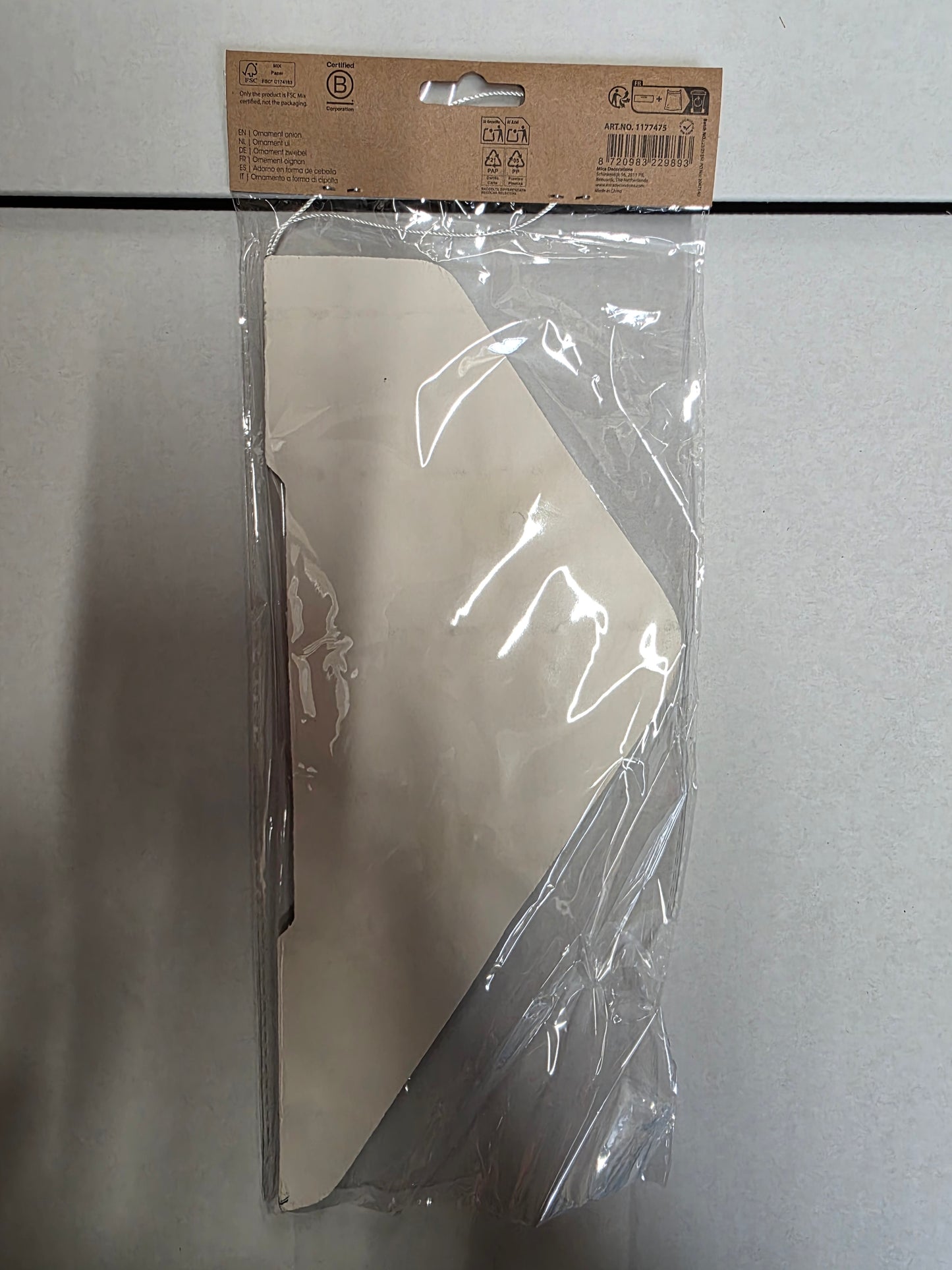 Hanging Onion Drop Black 3 Ass 30x24cm