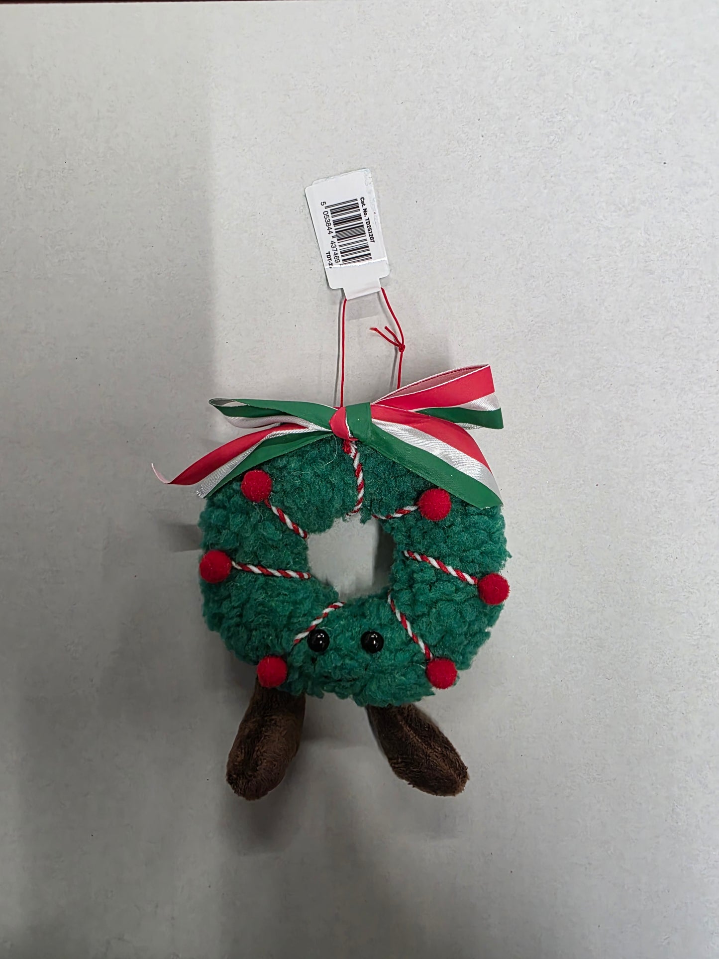 Hanging Plush Christmas Wreath 15cm