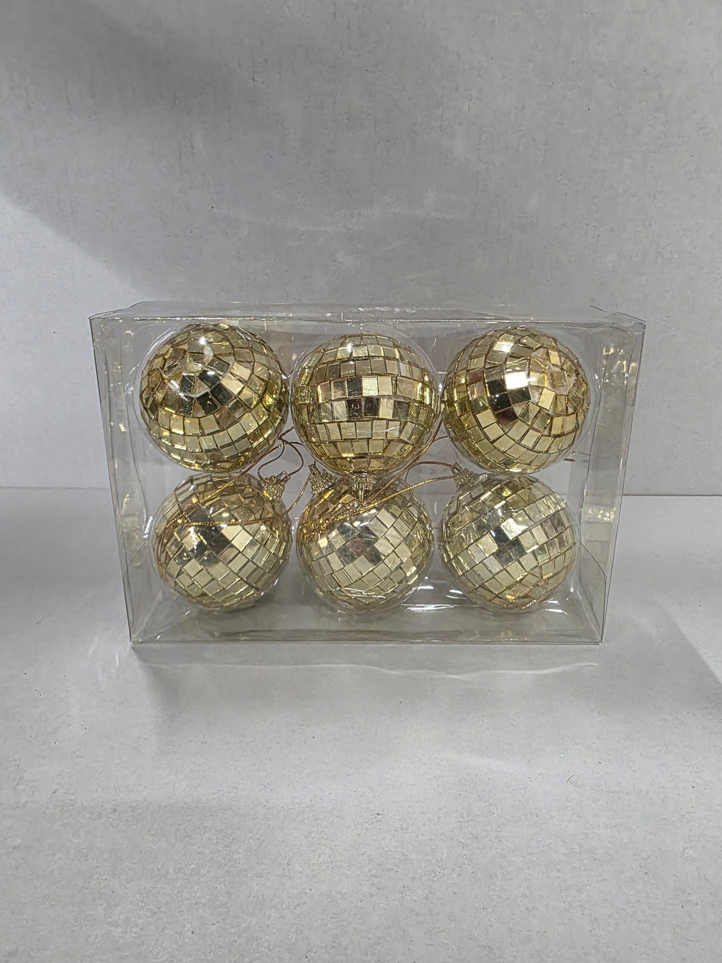 Bauble Mirror Ball Gold 6cm X6