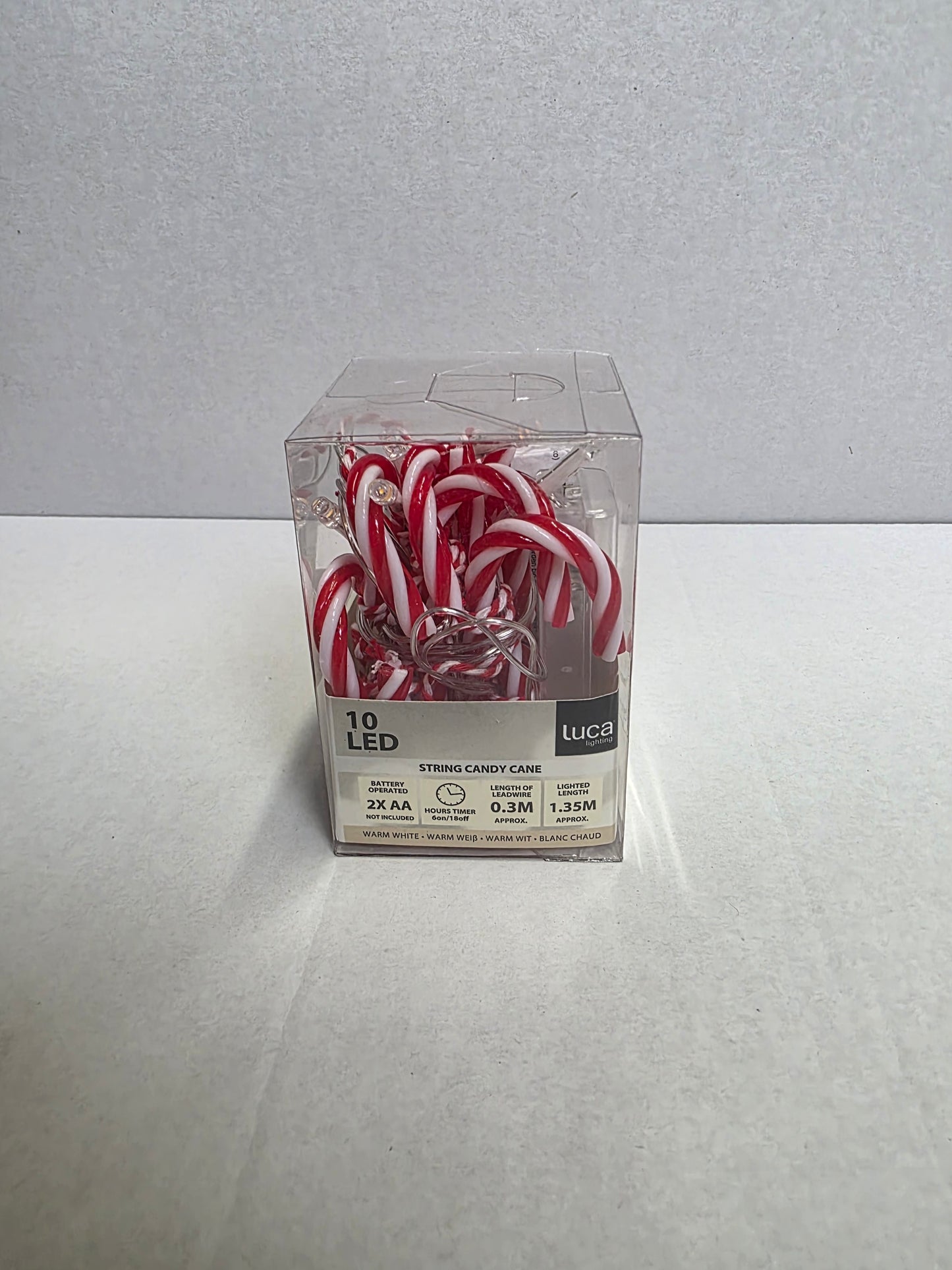 L E D Candy Cane Warm White 165cm