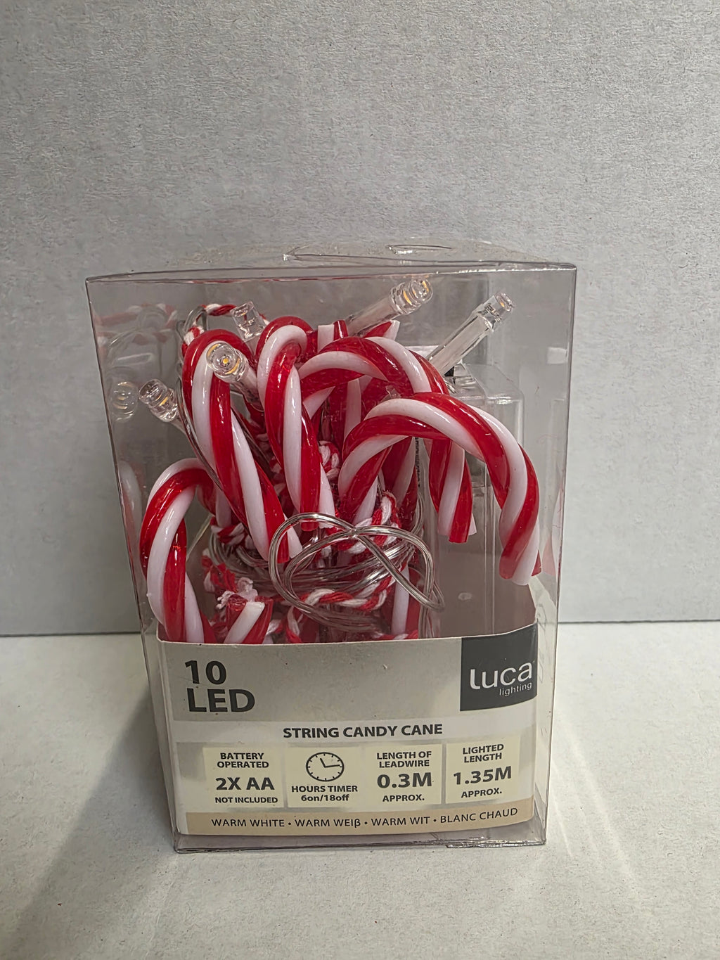 L E D Candy Cane Warm White 165cm