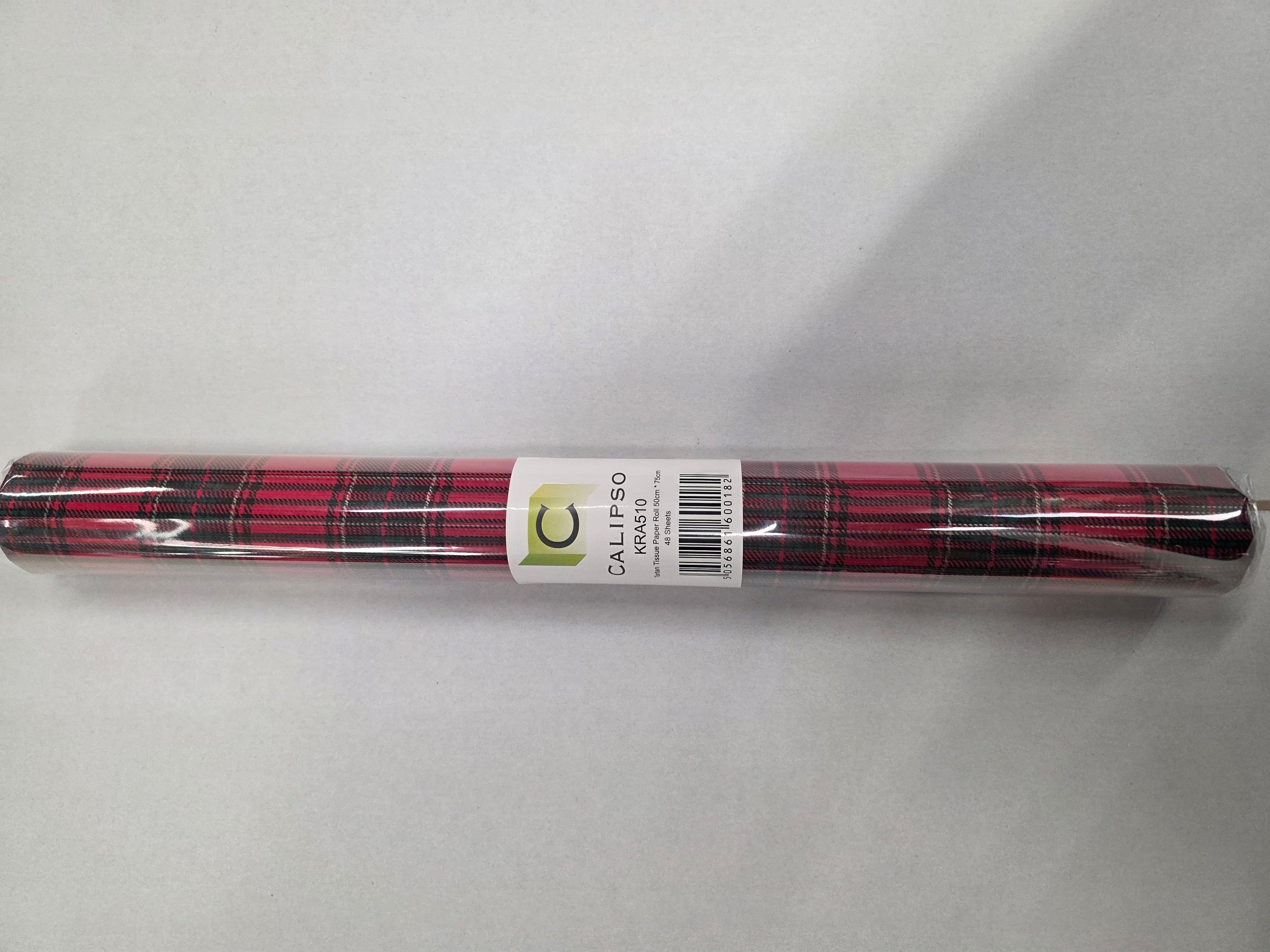Tissue Tartan Roll 48 Sheets 50 X 75cm