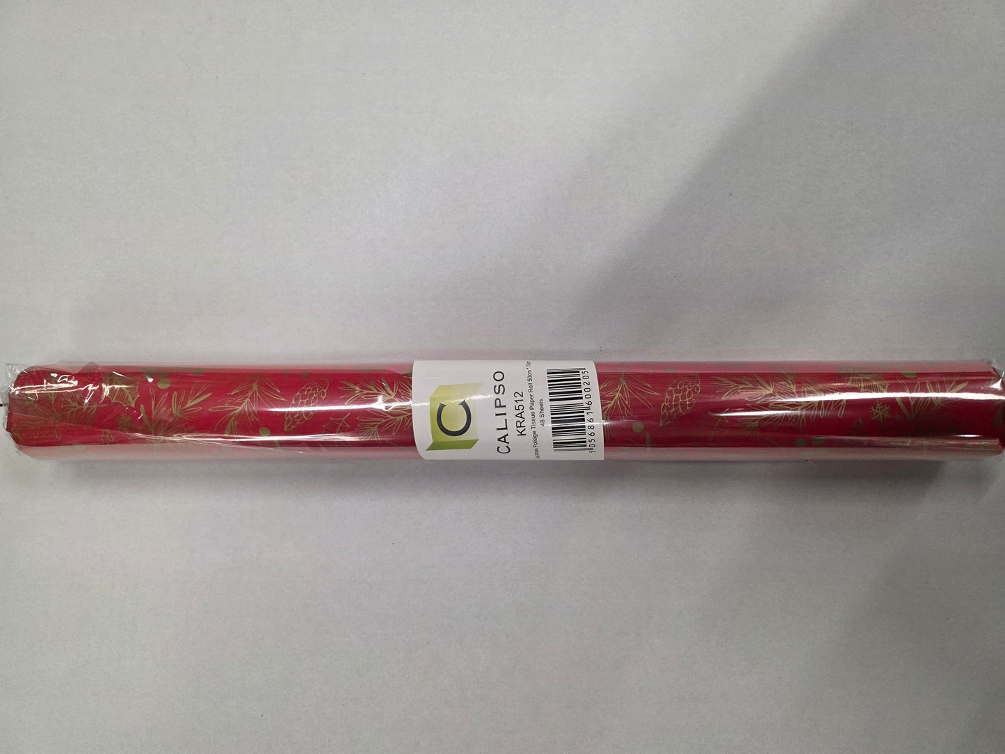 Tissue Xmas Foliage X48 Red 50 X75cm