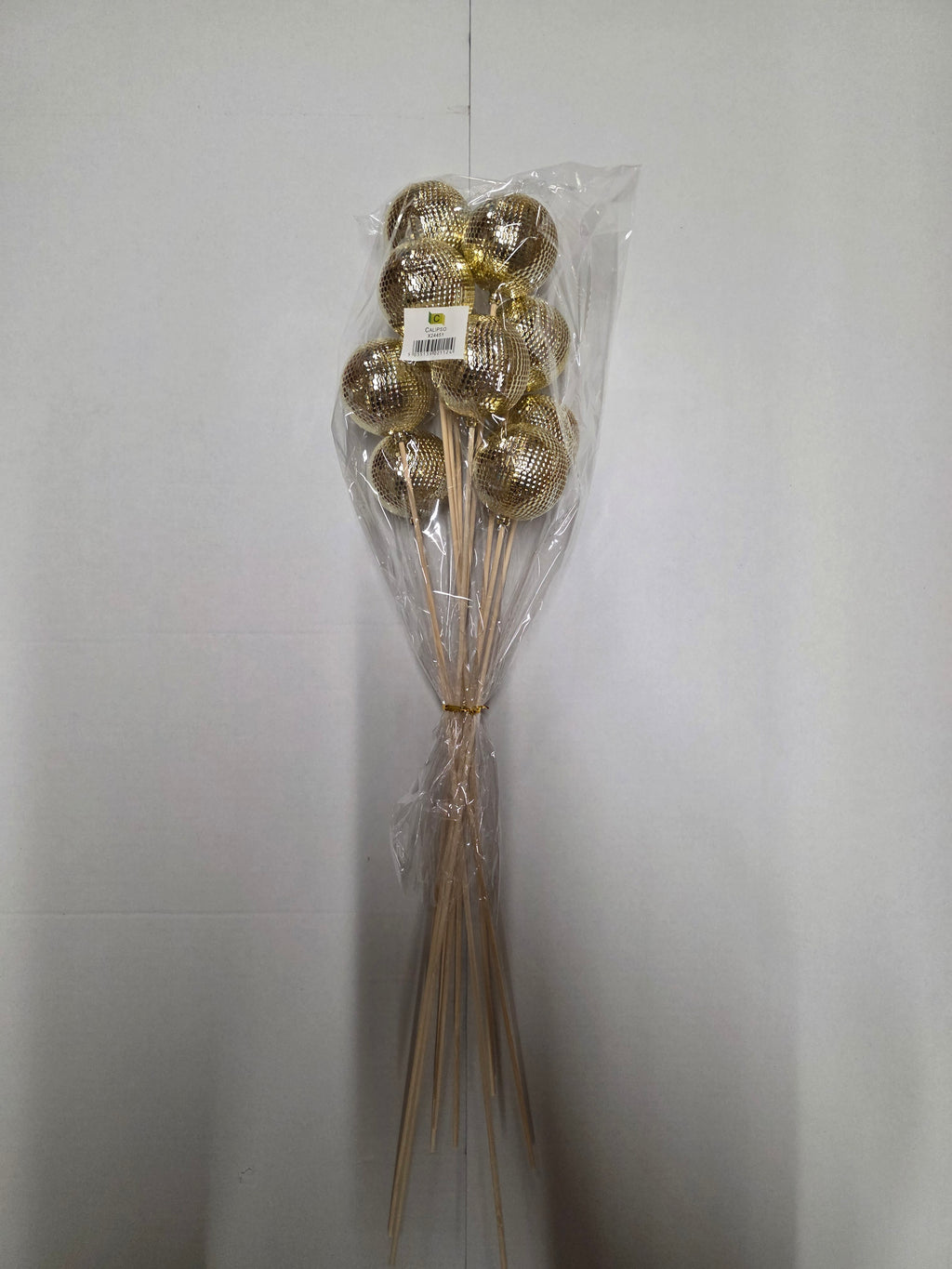 Pick Bauble Glitter Gold 50x6cm (Pack of 4 pieces)