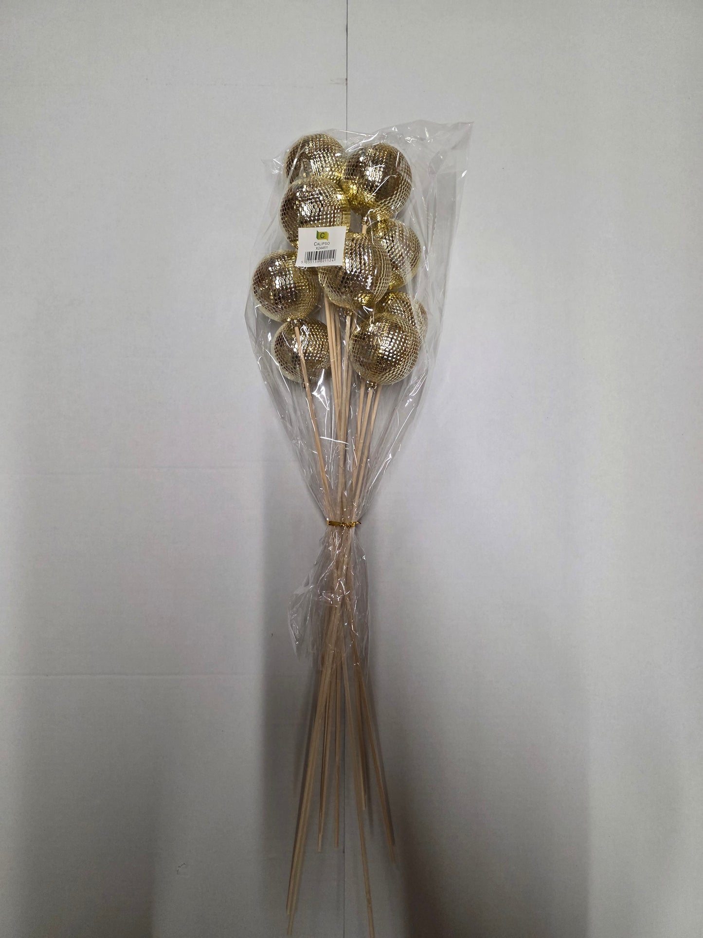 Pick Bauble Glitter Gold 50x6cm (Pack of 4 pieces)