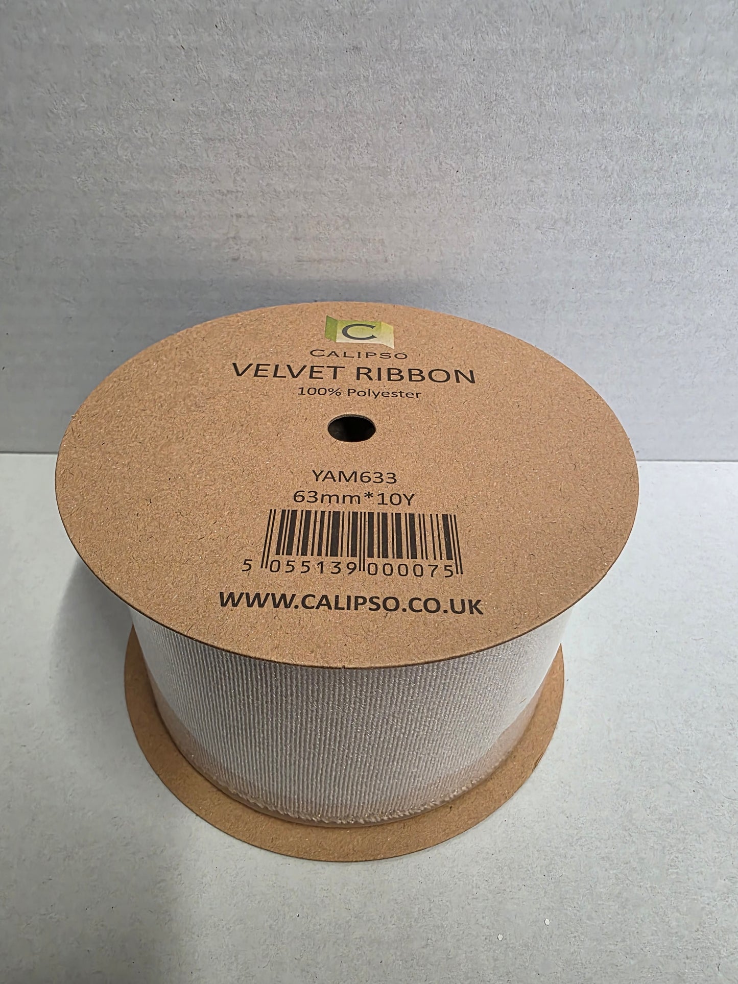 Ribbon Velvet Gold & Gold Back 63mmx10yrd