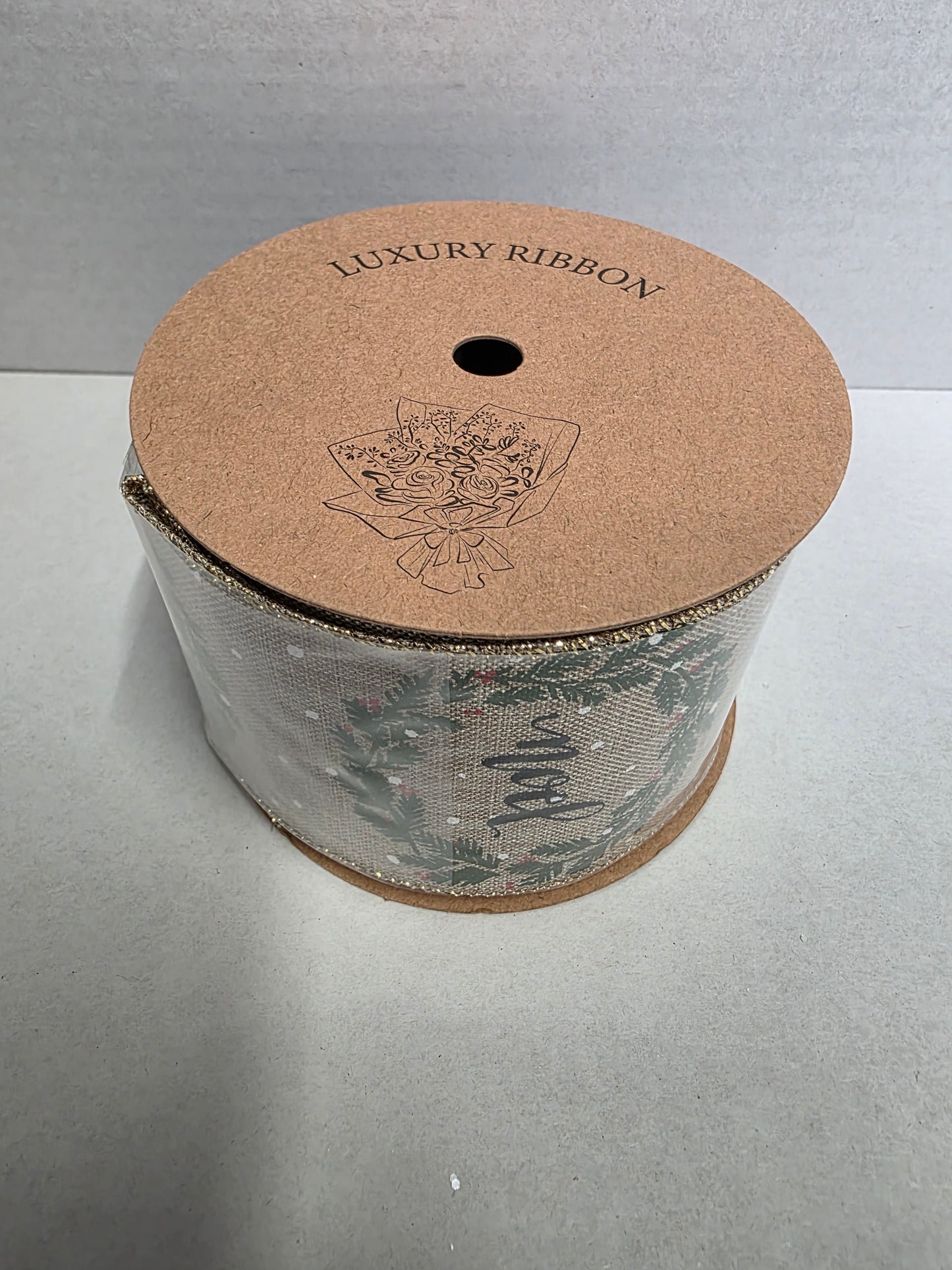 Ribbon Xmas Green Noel 63mm X 10yrds