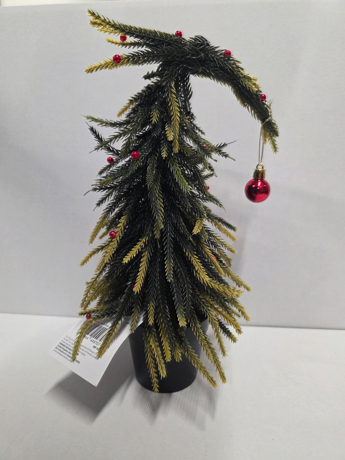 Leaning Tree 35cm Red Baubles