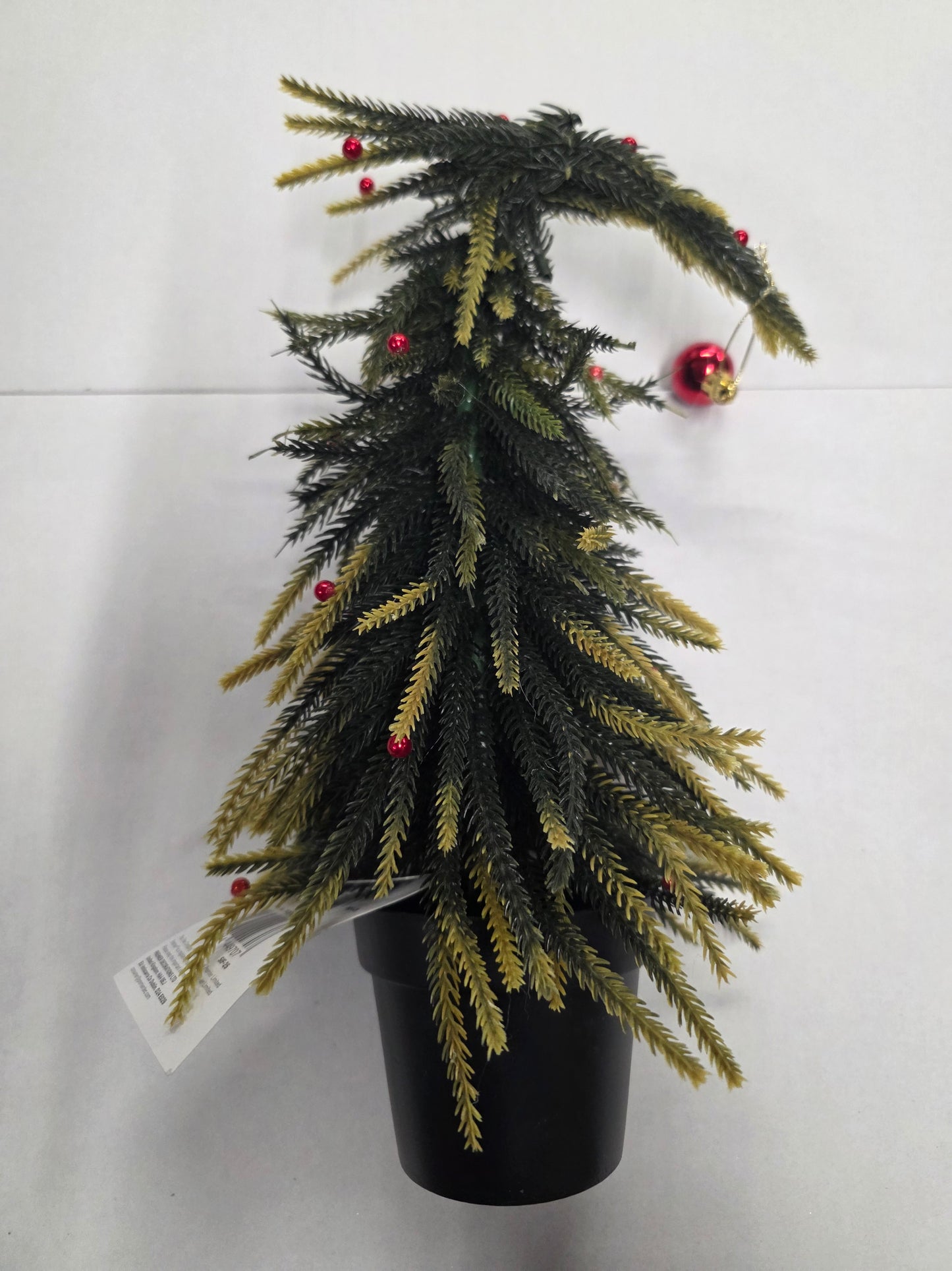Leaning Tree 35cm Red Baubles
