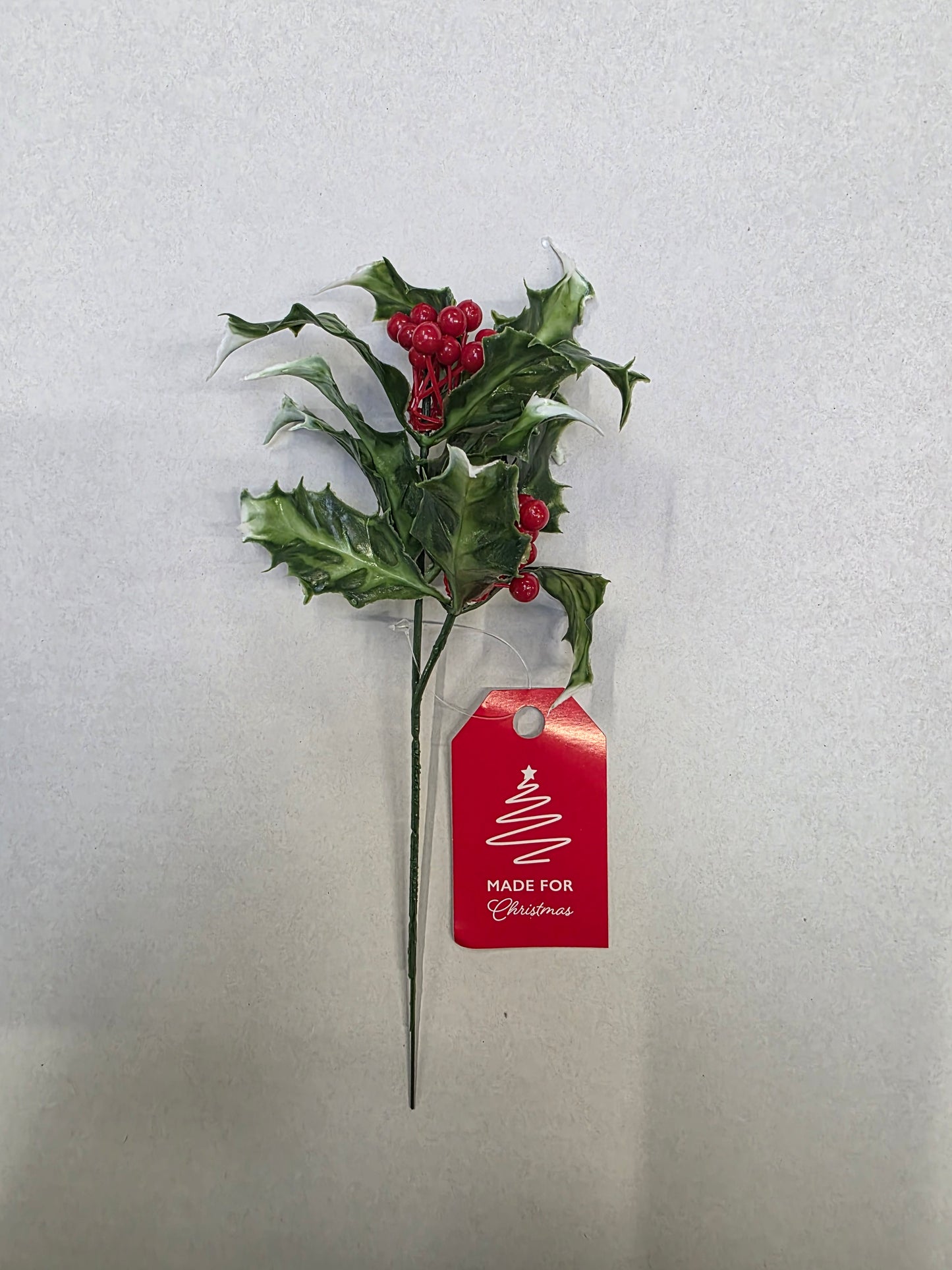 Holly Spray Pick 25cm  (PACK OF 3)