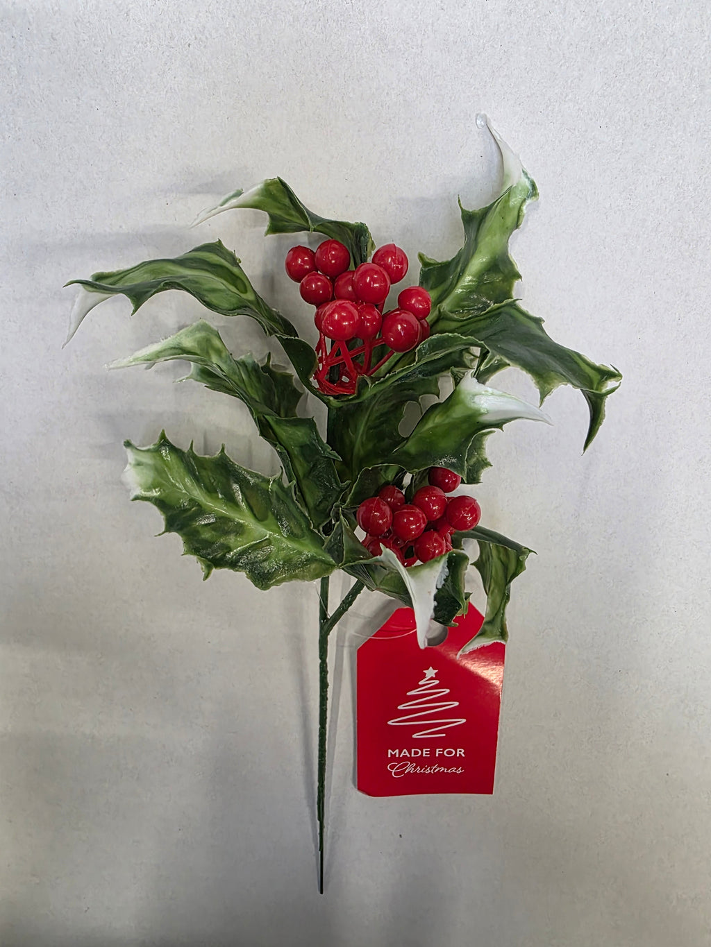 Holly Spray Pick 25cm  (PACK OF 3)