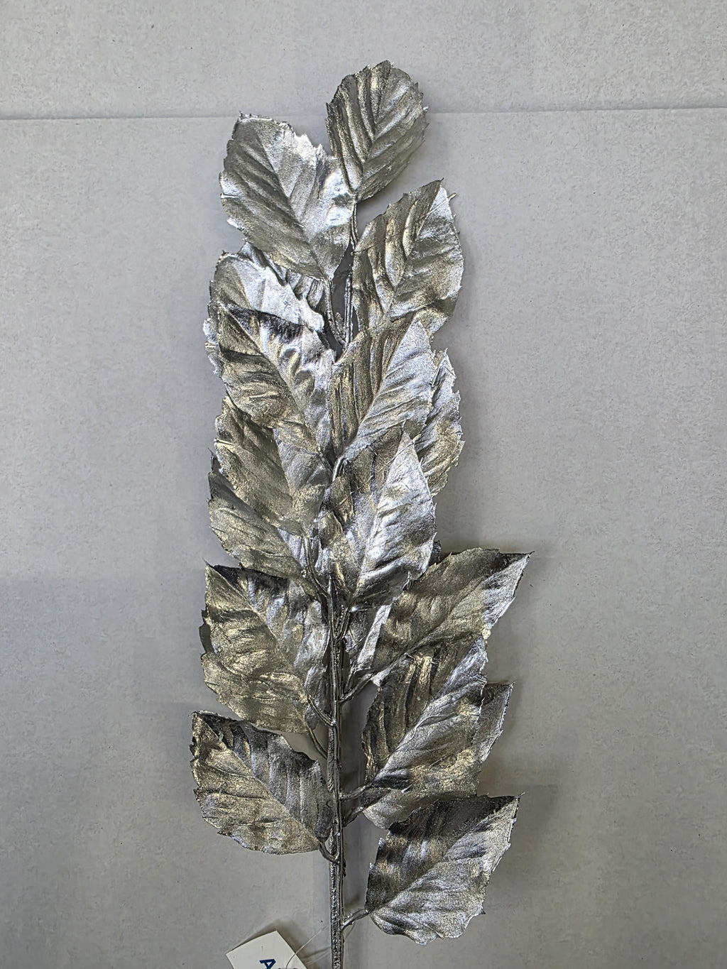 Metallic Birch Leaf Spray Silver