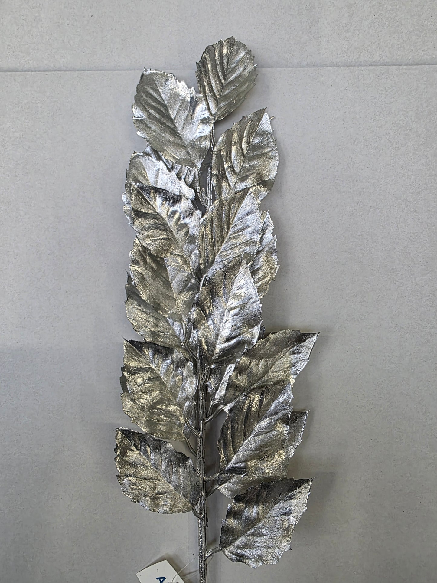 Metallic Birch Leaf Spray Silver