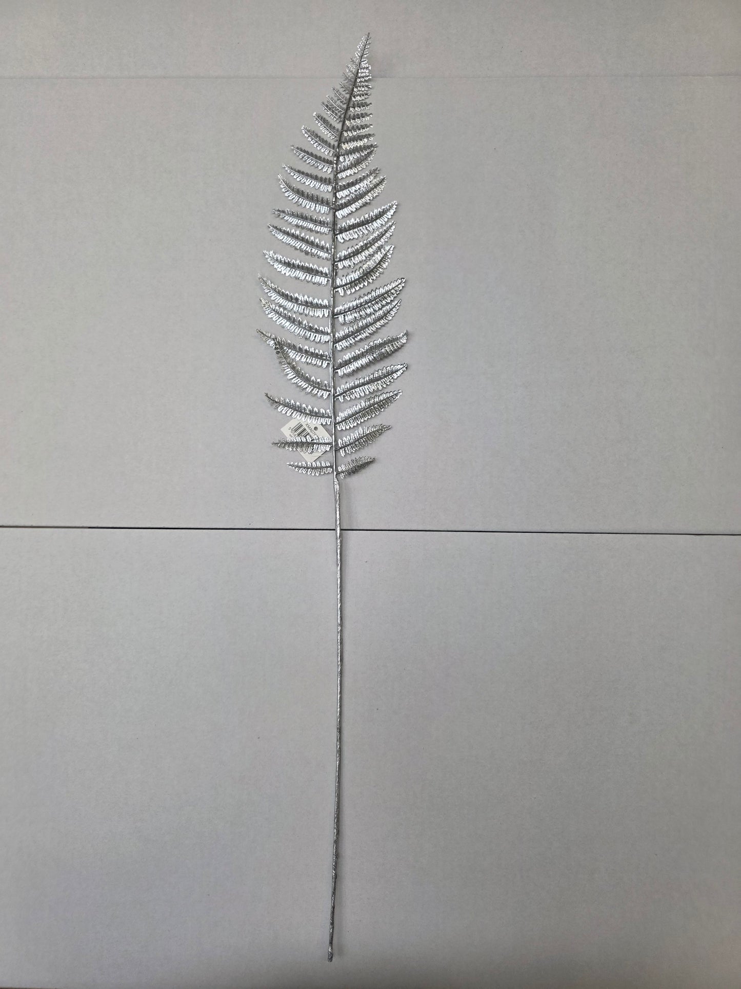 Metallic Fern Leaf Stem Silver  (PACK OF 3)