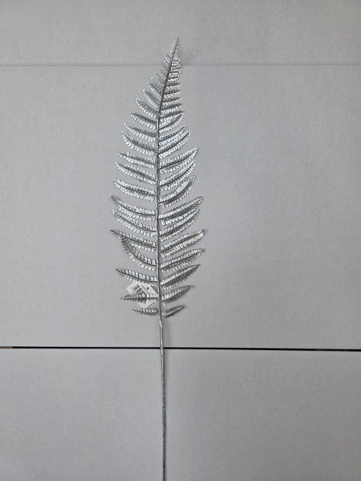 Metallic Fern Leaf Stem Silver  (PACK OF 3)