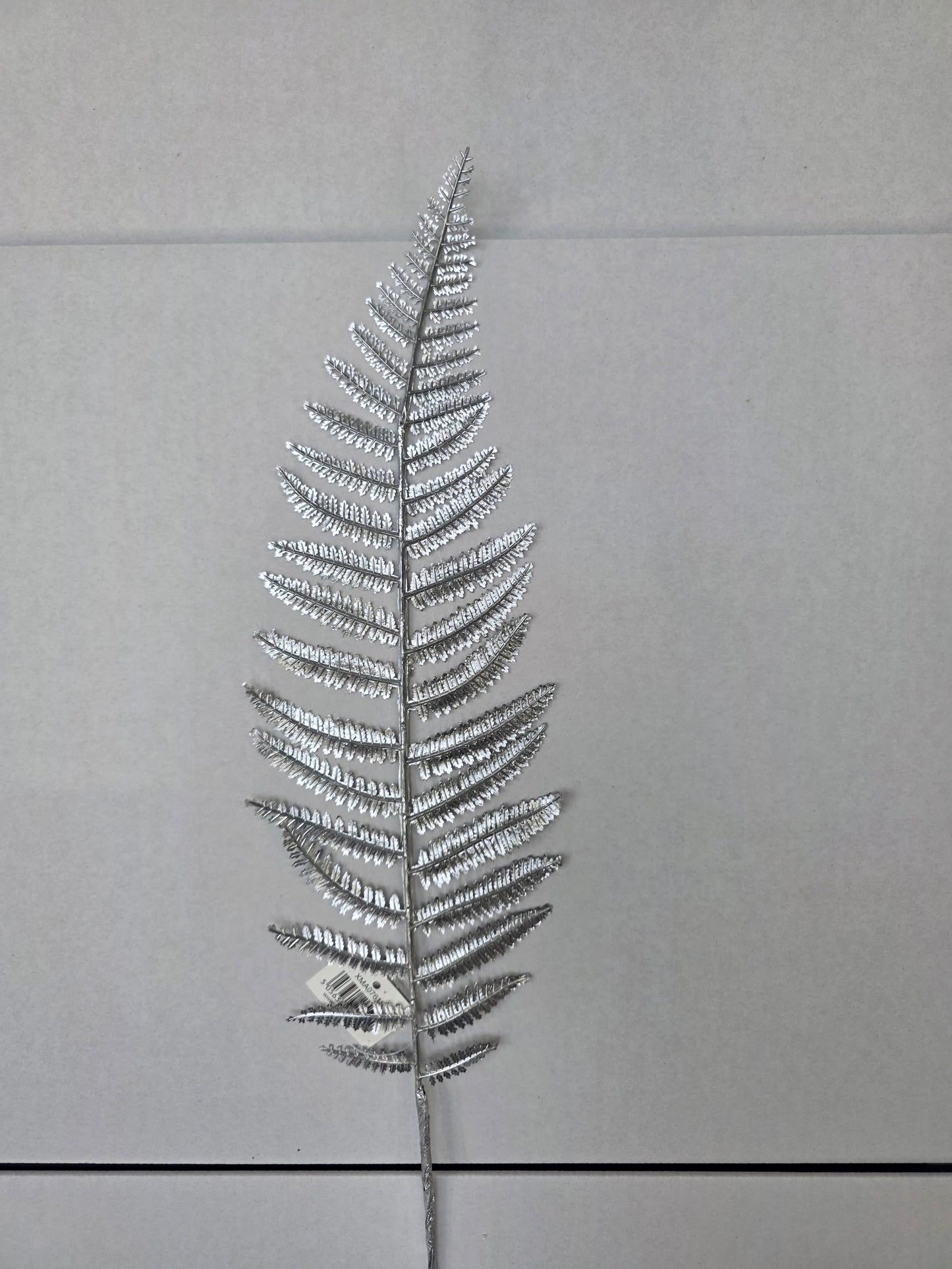 Metallic Fern Leaf Stem Silver  (PACK OF 3)