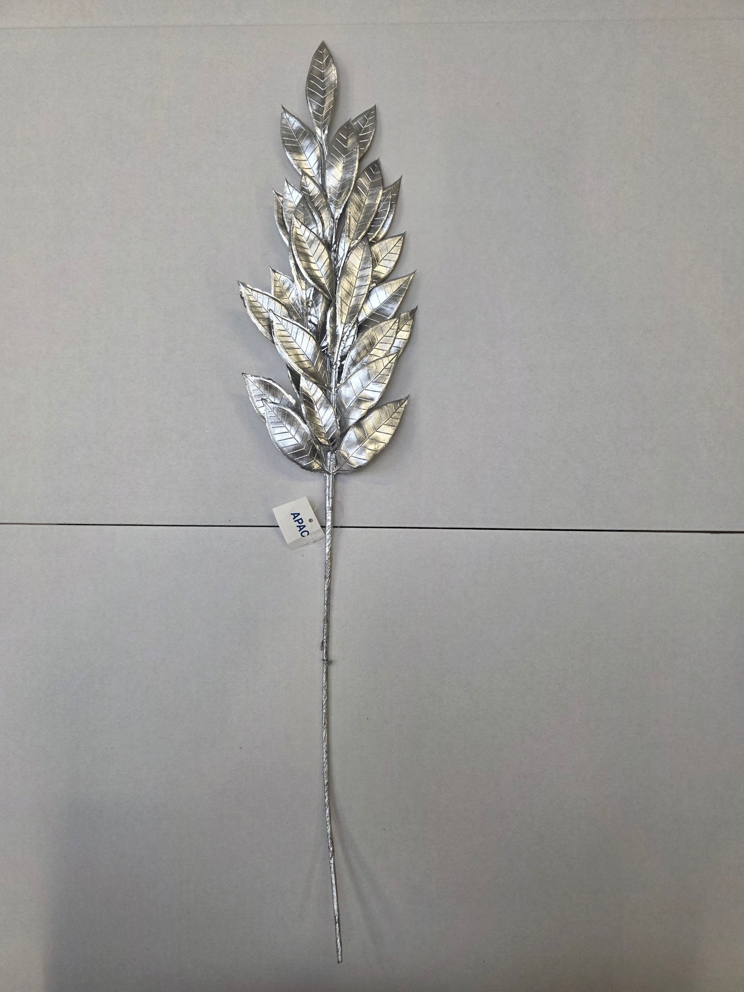Metallic Laurel Leaf Spray Silver
