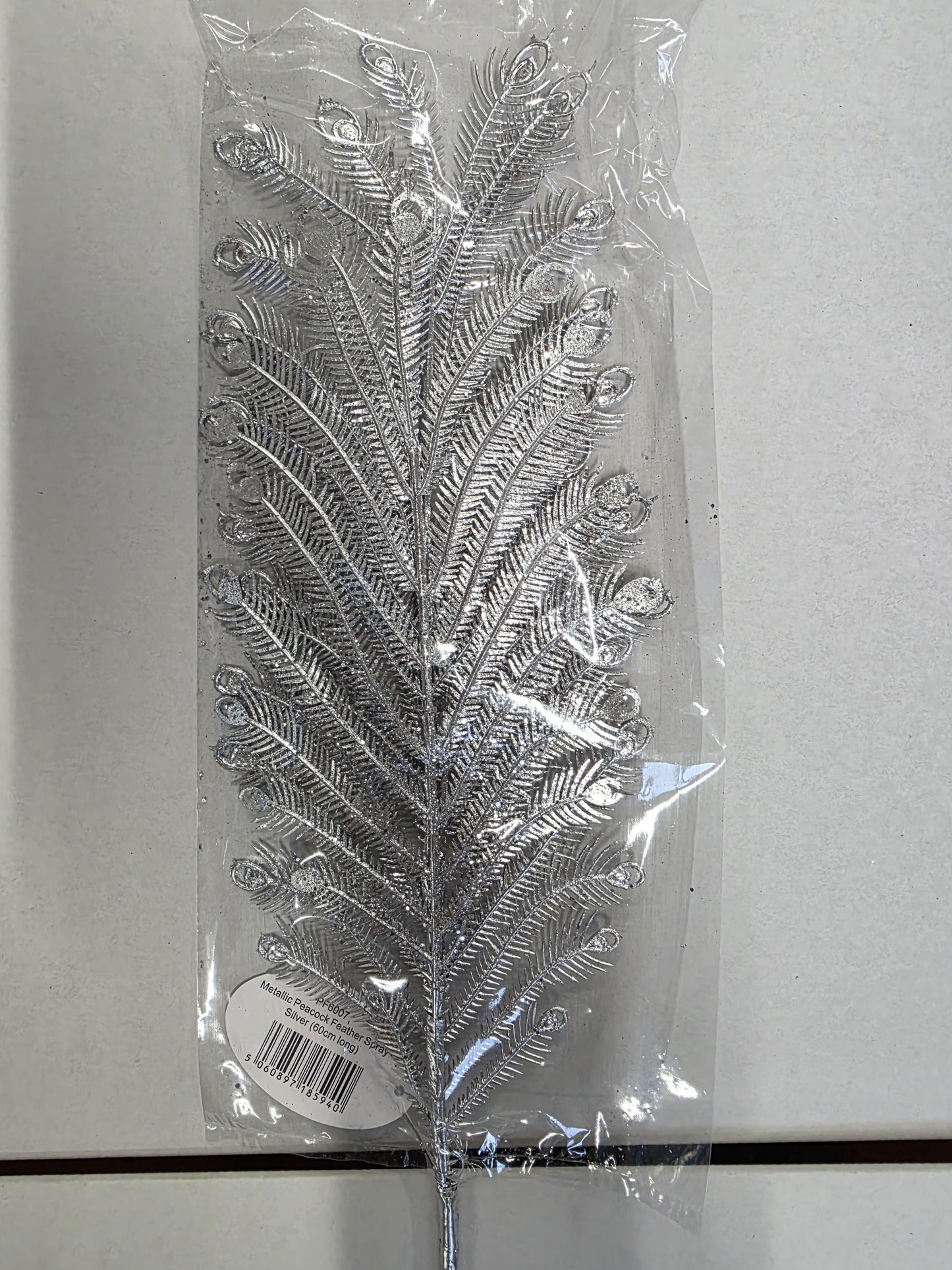 Peacock Feather Spray Metallic Gold 60cm  (PACK OF 2)