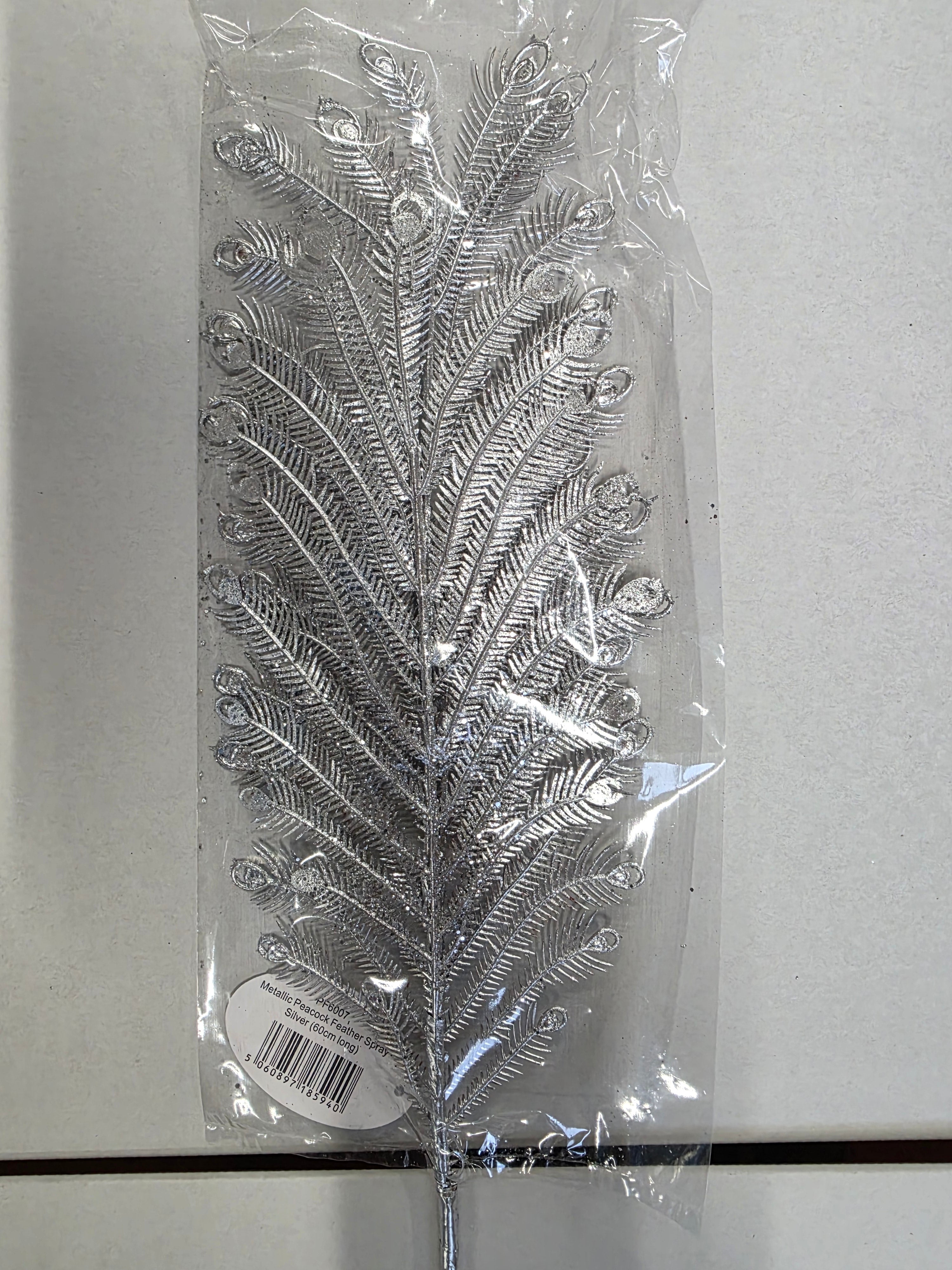 Peacock Feather Spray Metallic Gold 60cm  (PACK OF 2)