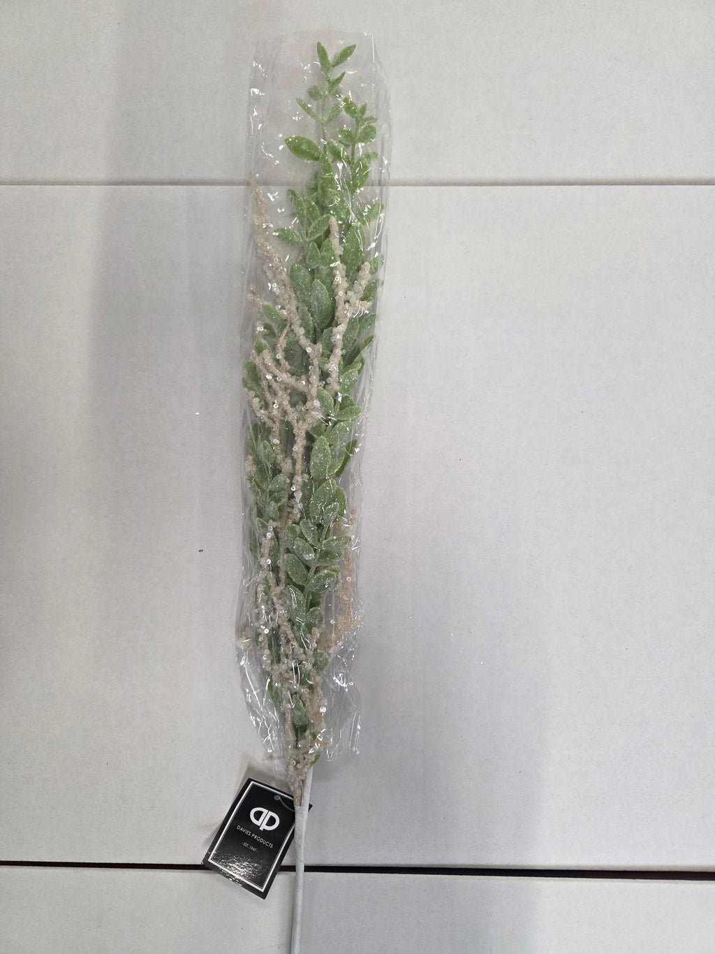 Twinkle Frost Leafy Spray Twigs 80cm