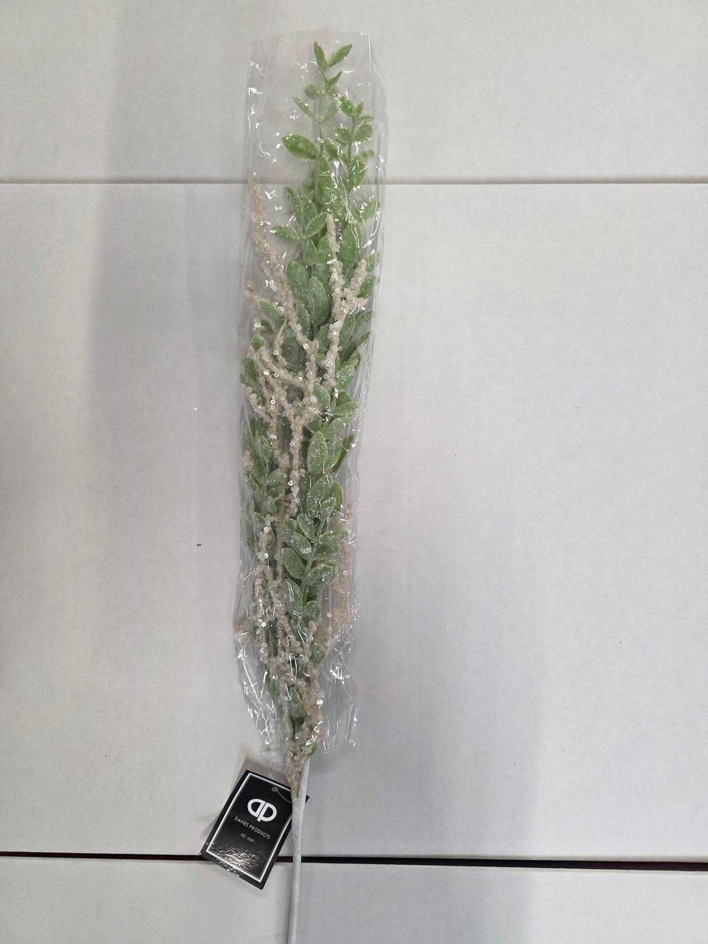 Twinkle Frost Leafy Spray Twigs 80cm