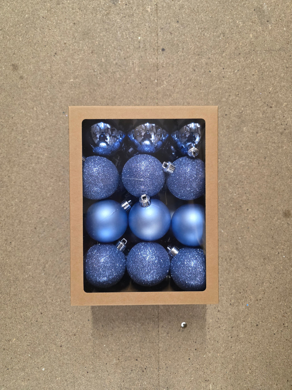 Bauble Multi Finish 6cm Corn Blue X24