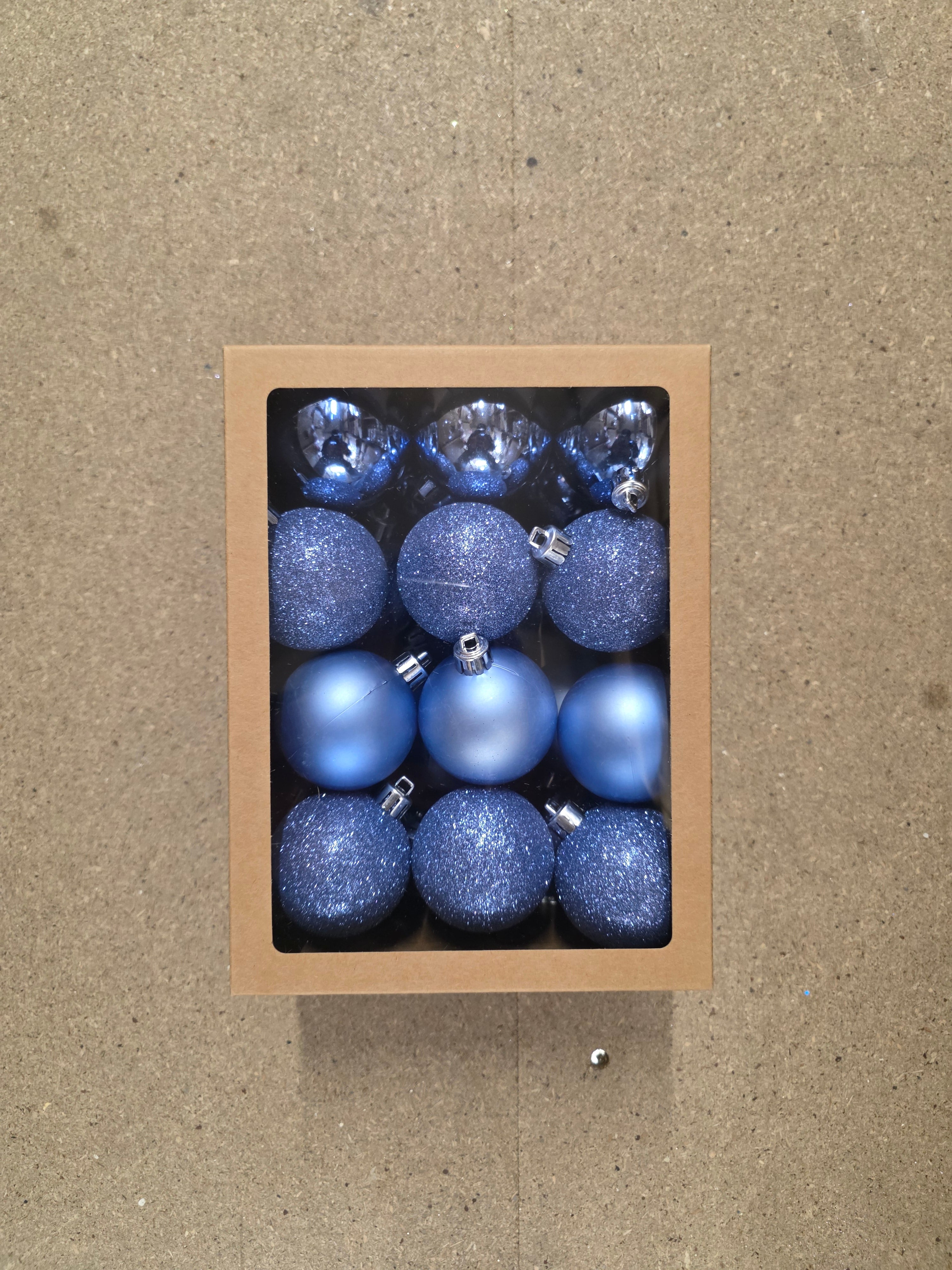 Bauble Multi Finish 6cm Corn Blue X24