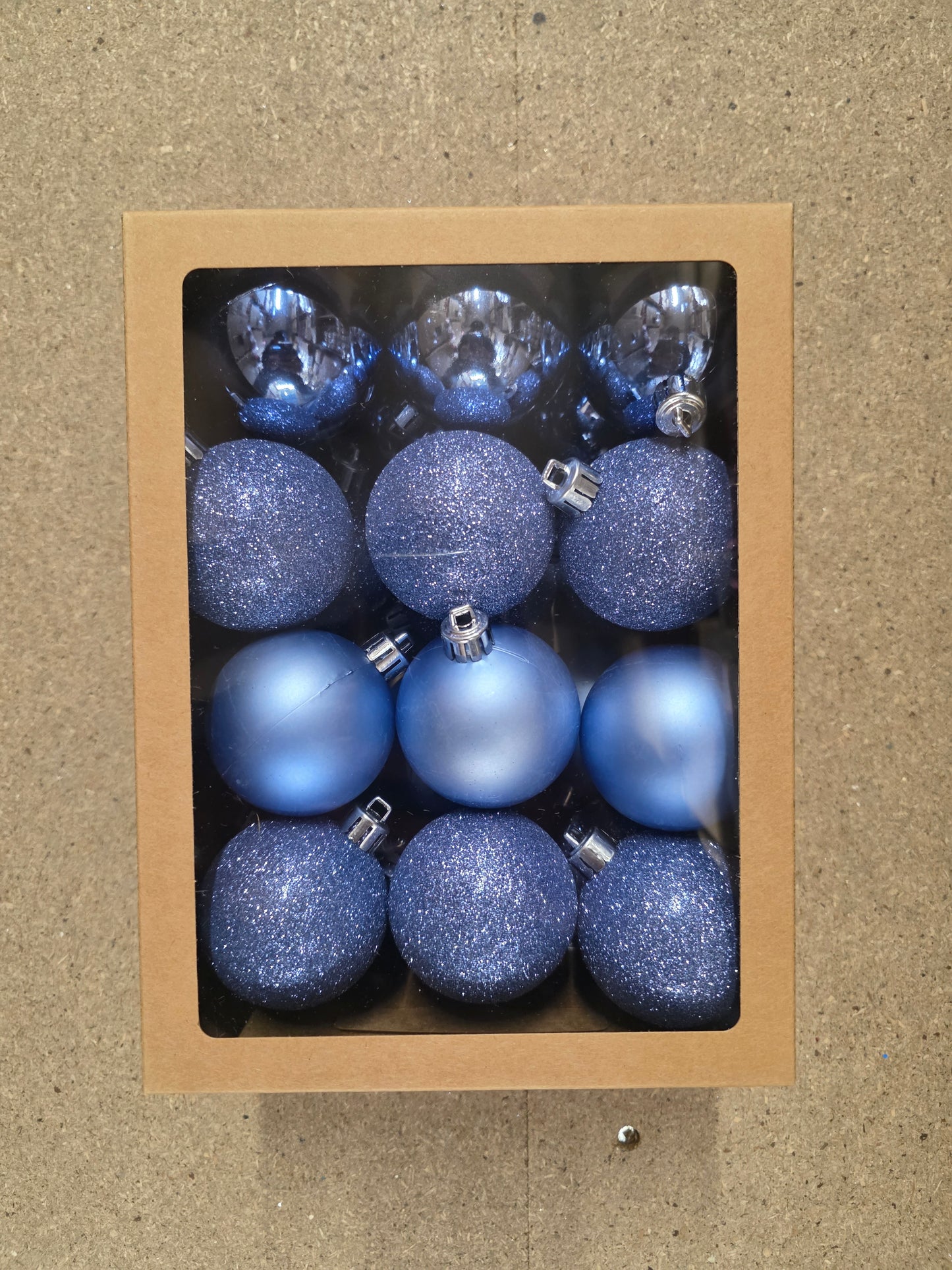 Bauble Multi Finish 6cm Corn Blue X24