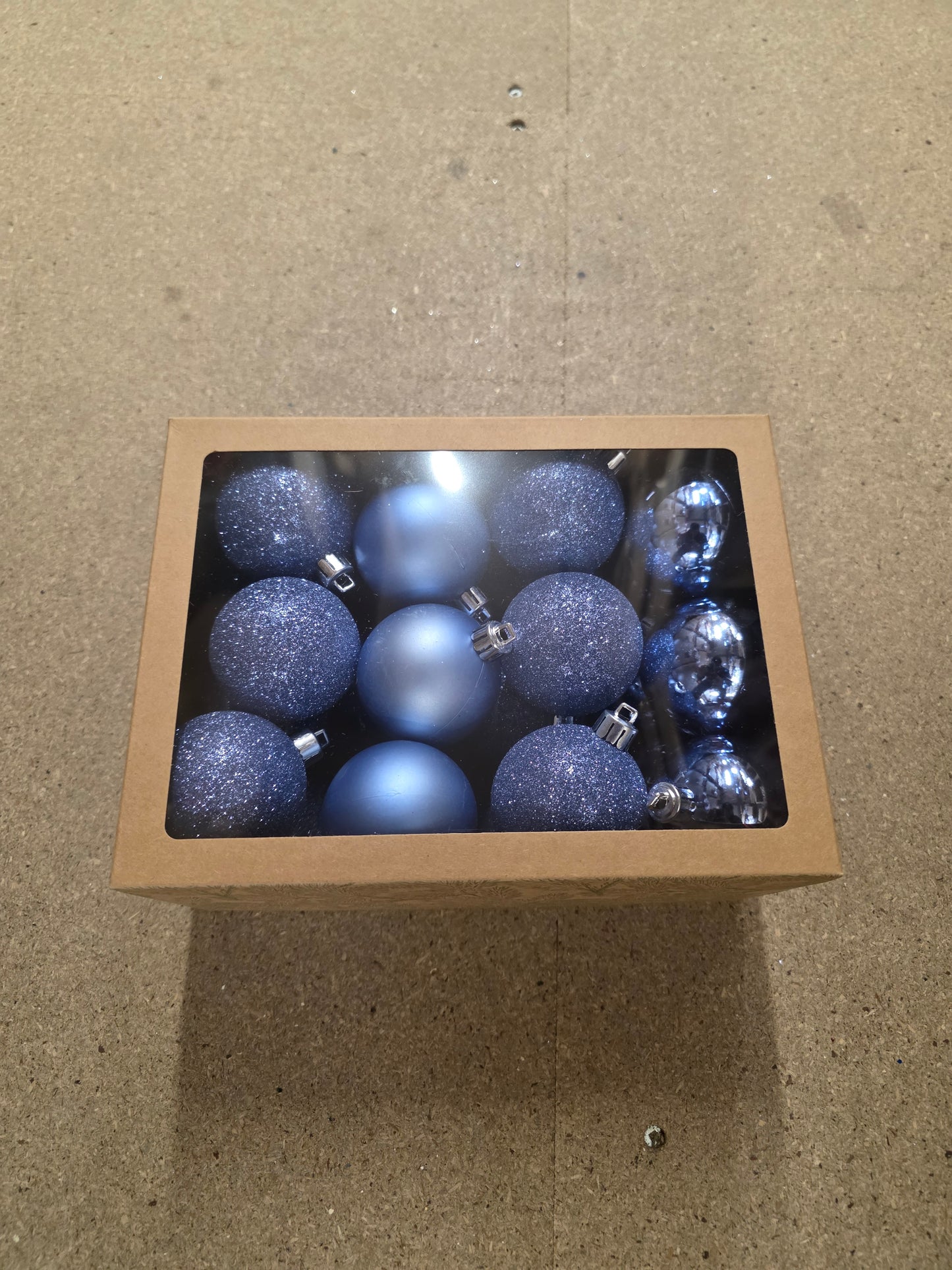 Bauble Multi Finish 6cm Corn Blue X24